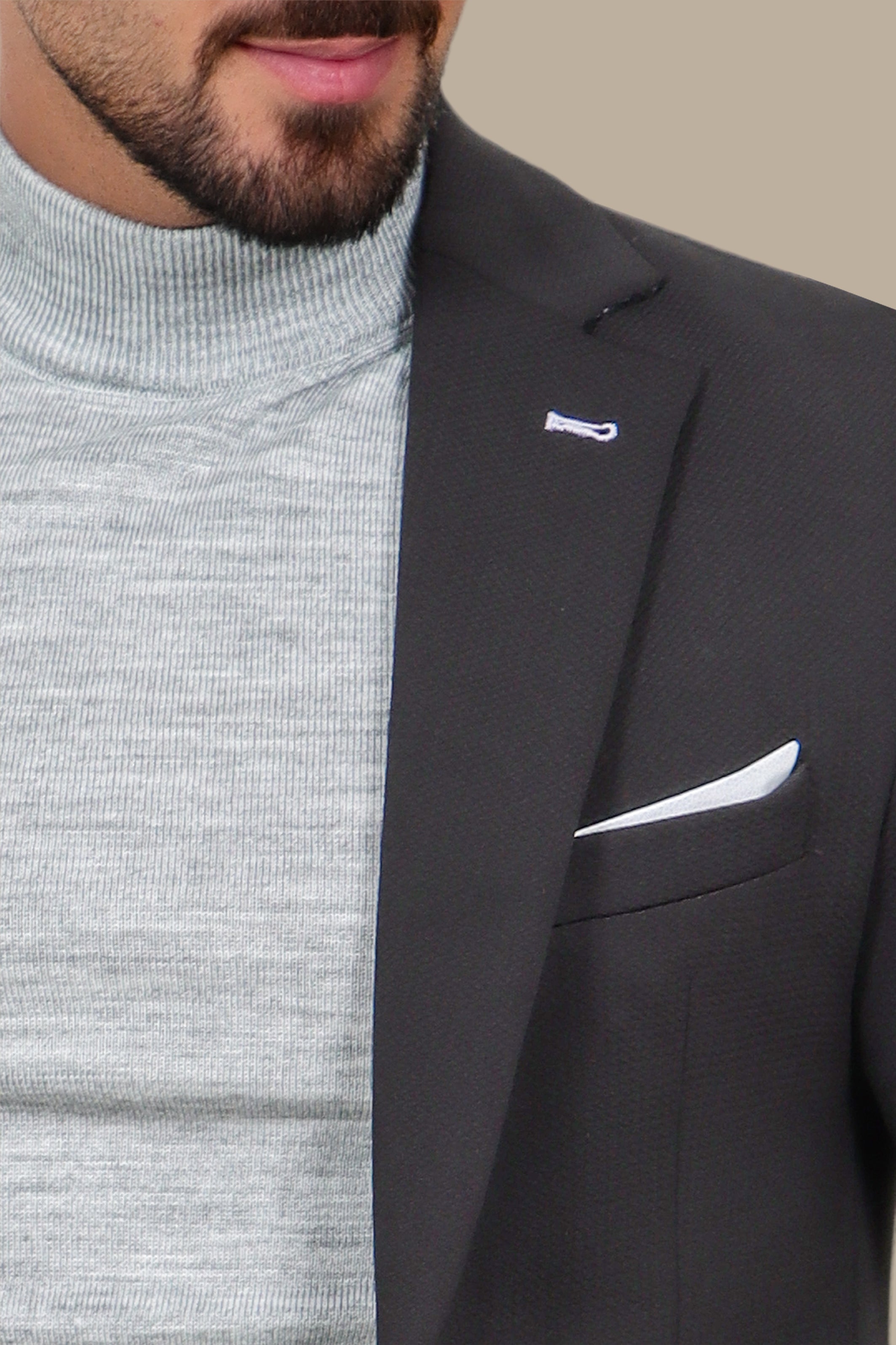 Timeless Elegance: Black Structured Notch Lapel Blazer