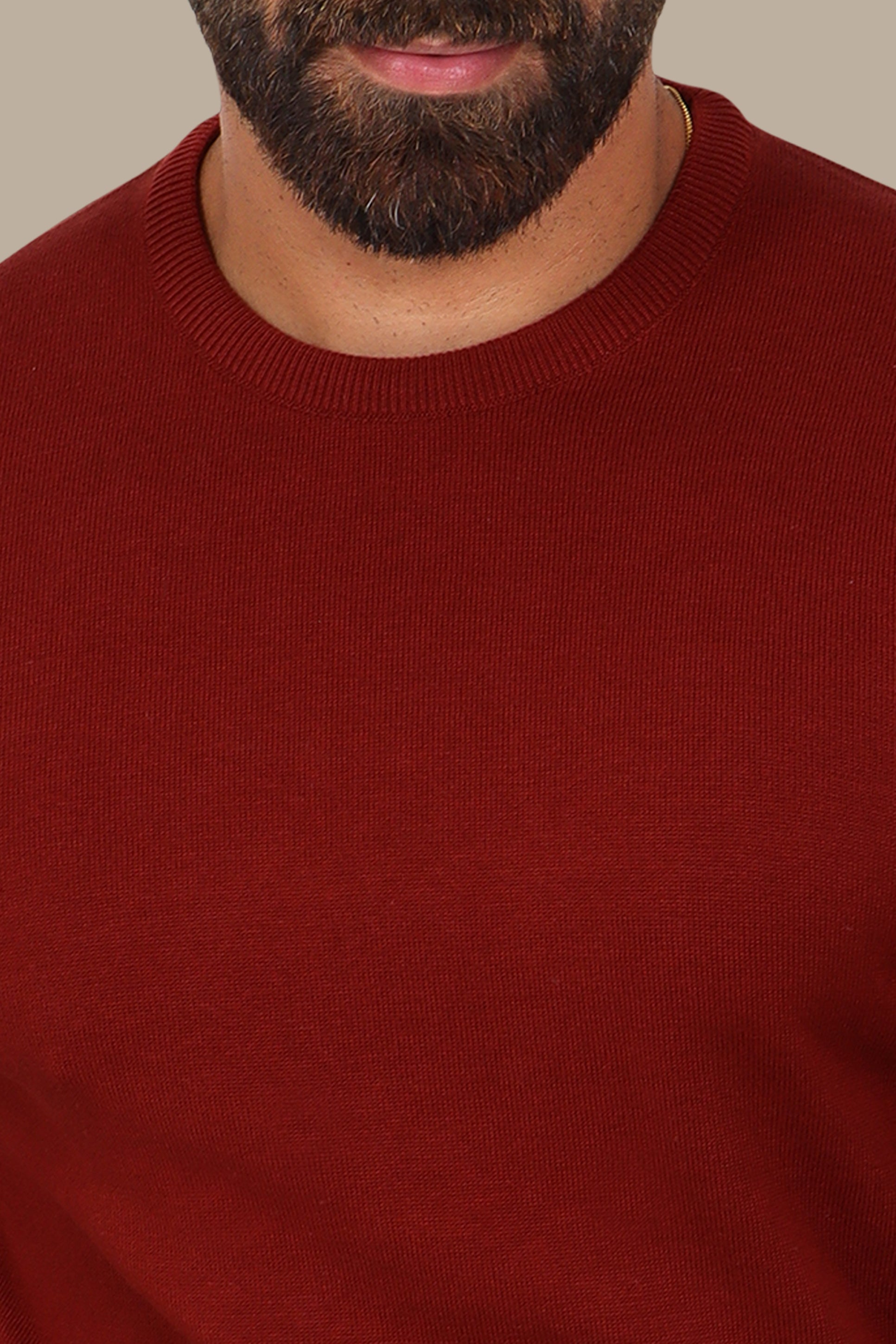 Red Round Neck Sweater