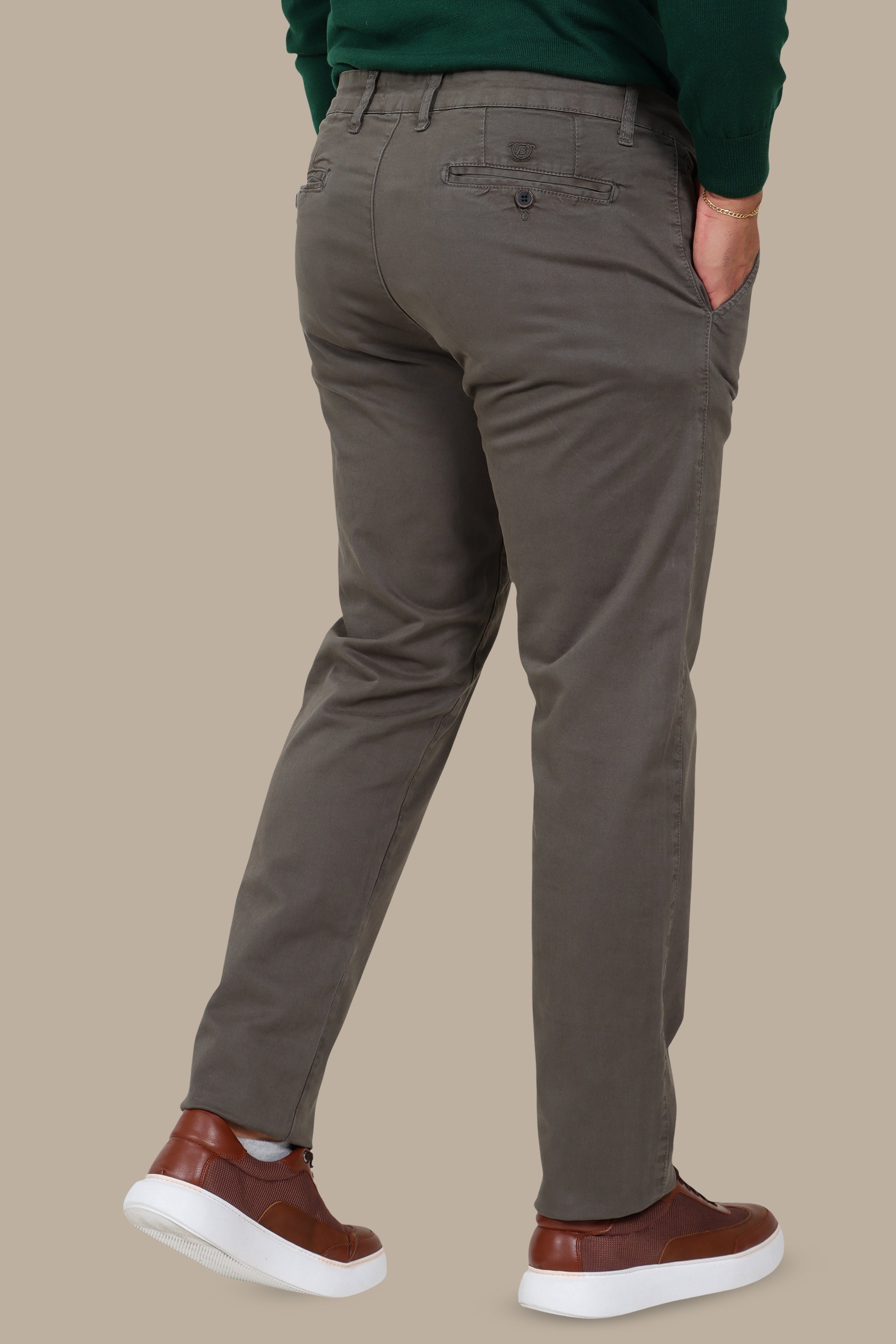 Regular Fit Chino in Khaki – Big Sizes