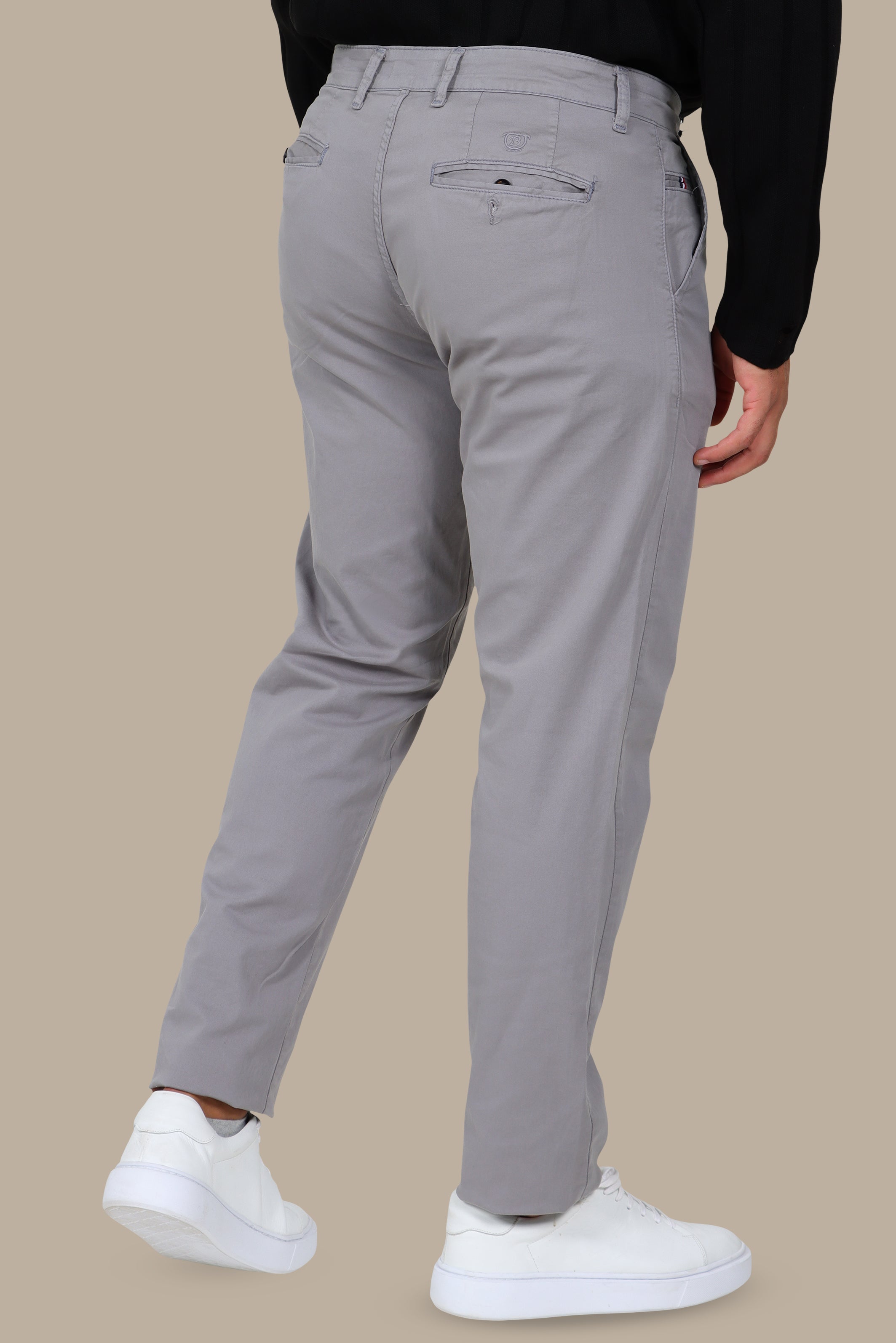 Light Grey Regular-Fit Chino (Big Size)