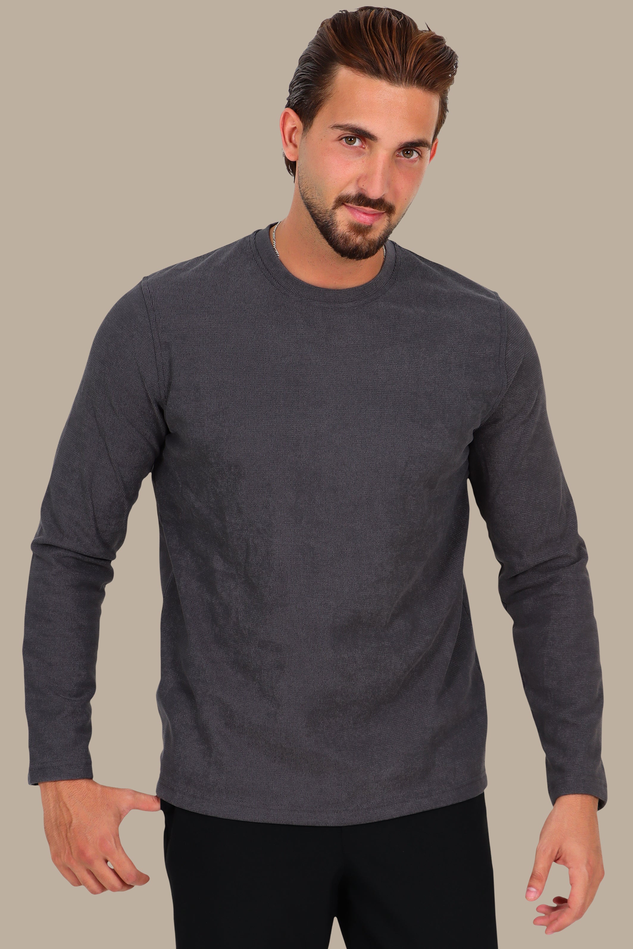 Grey Fleece Top