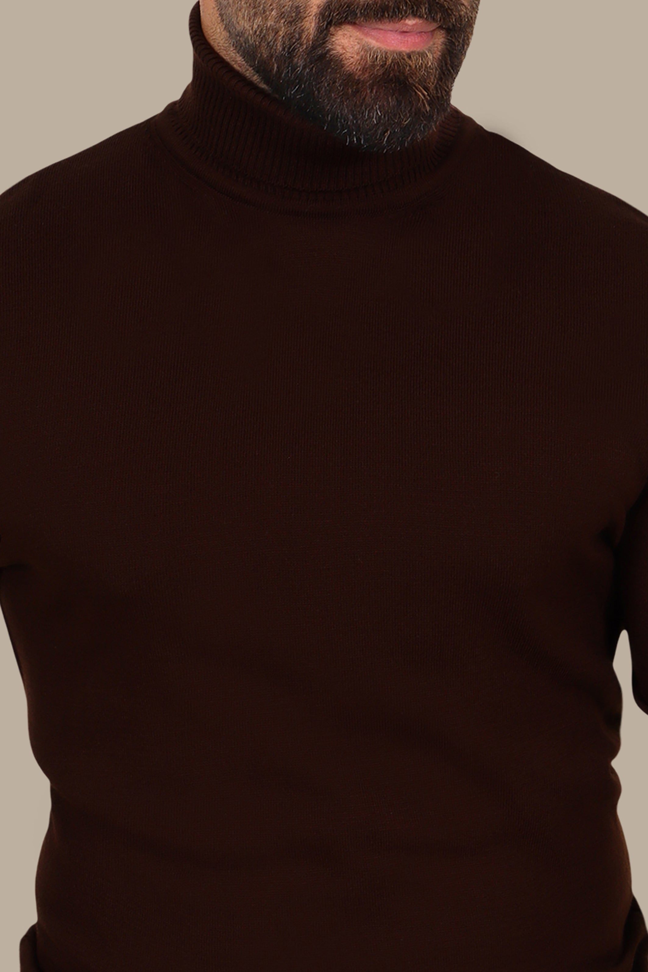 Brown Turtle Neck Sweater