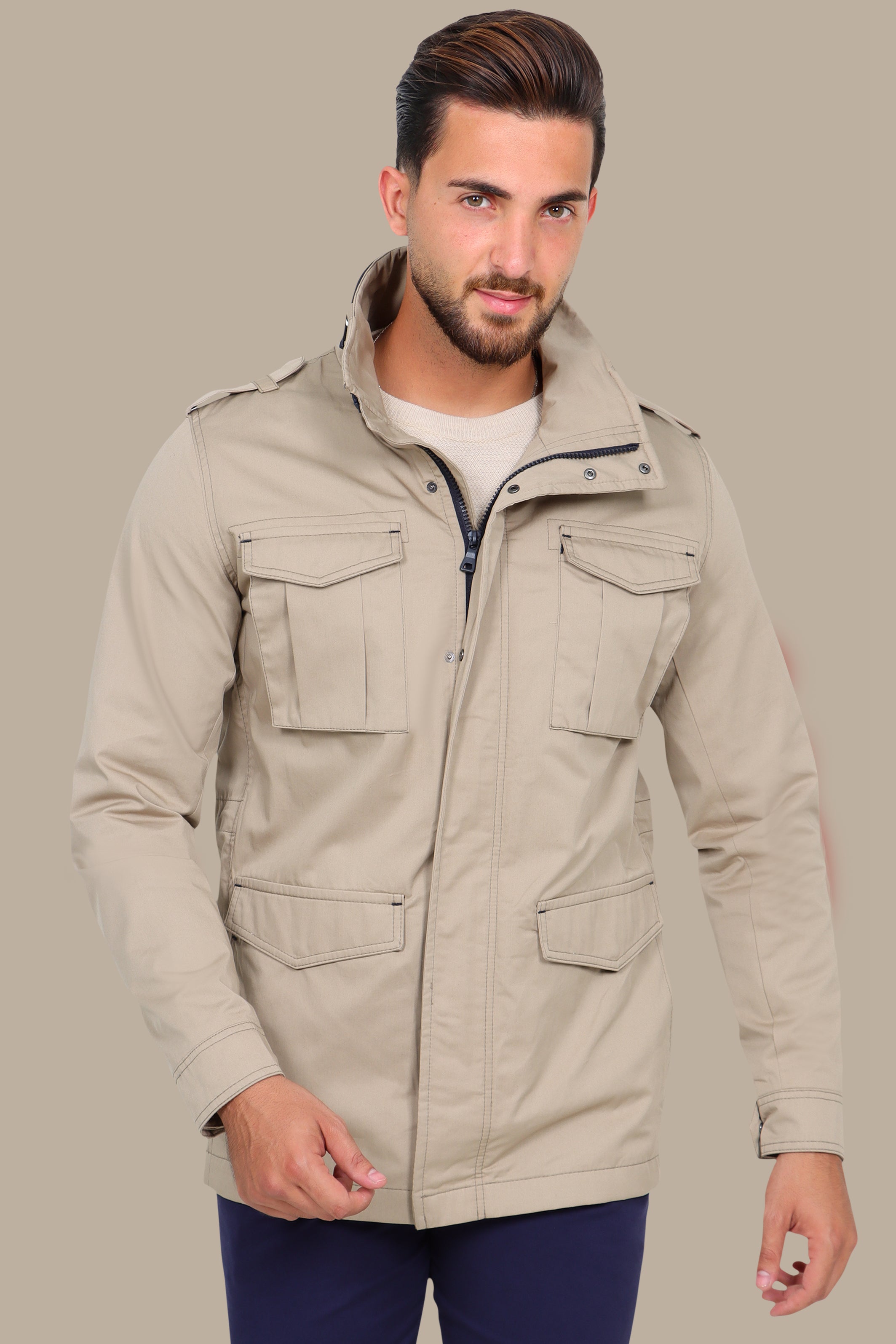 Safari Beige Jacket: Adventure-Ready Style