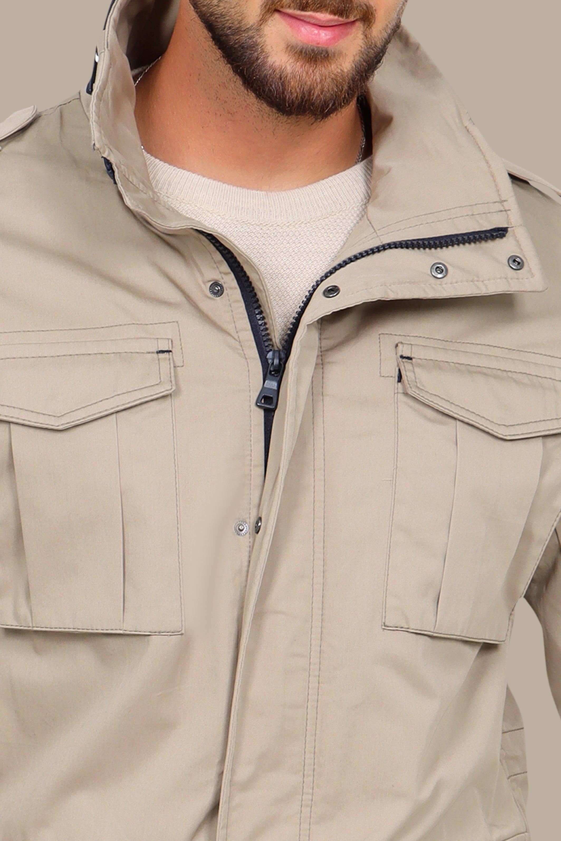Safari Beige Jacket: Adventure-Ready Style