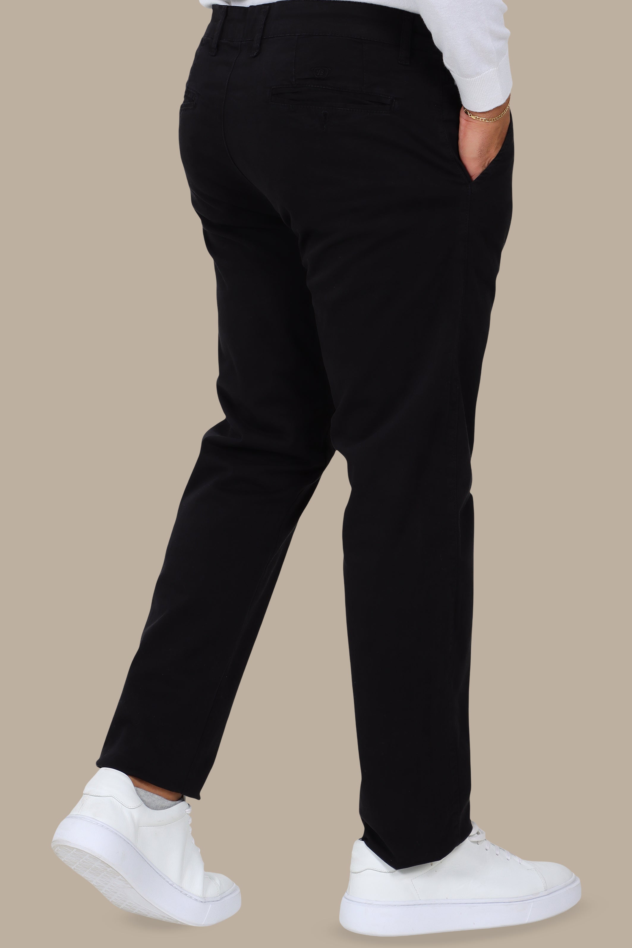 Black Regular-Fit Chino (Big Size)