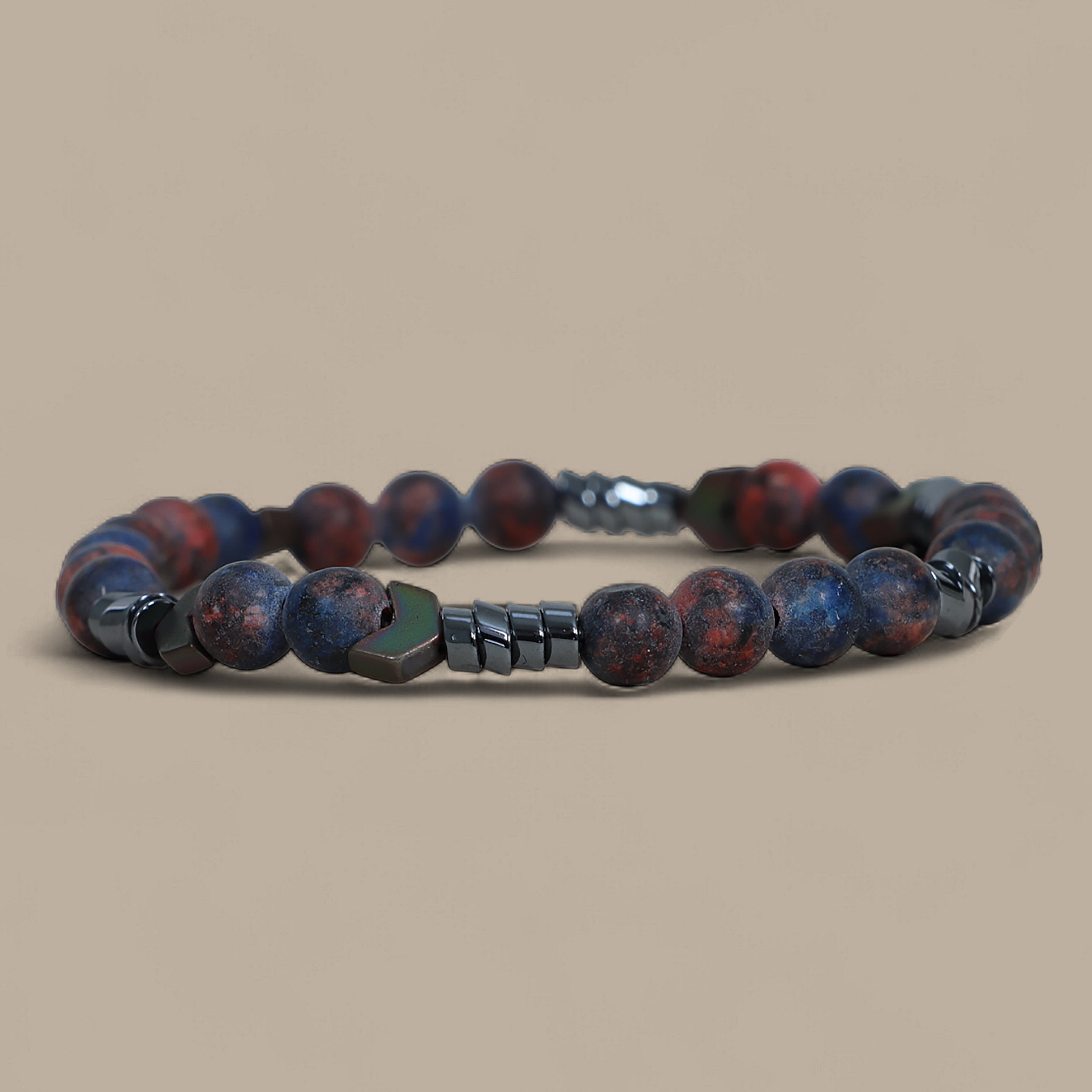 Stone Bracelet Red Blue Mix