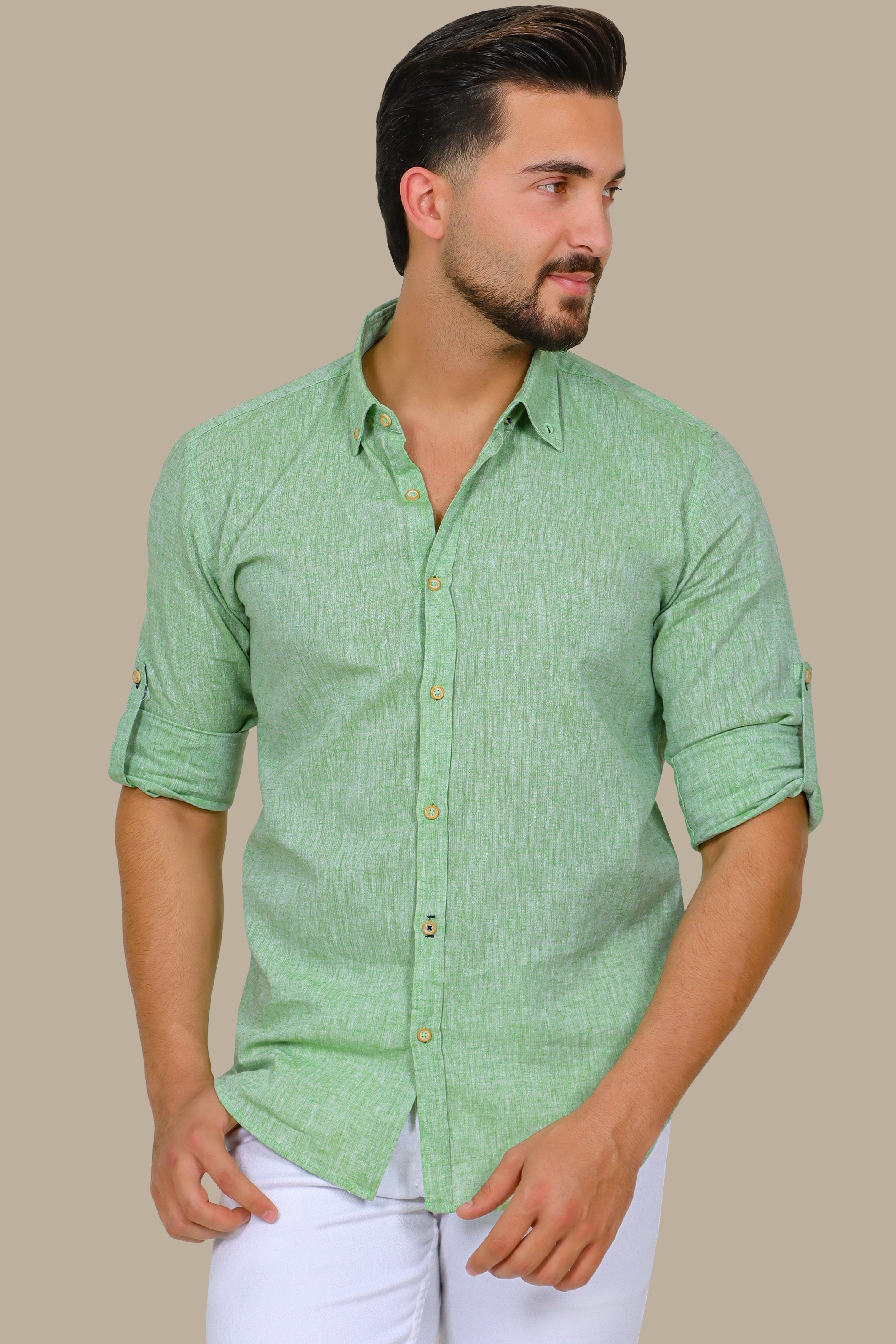 Shirt Linen Colar | Pistache