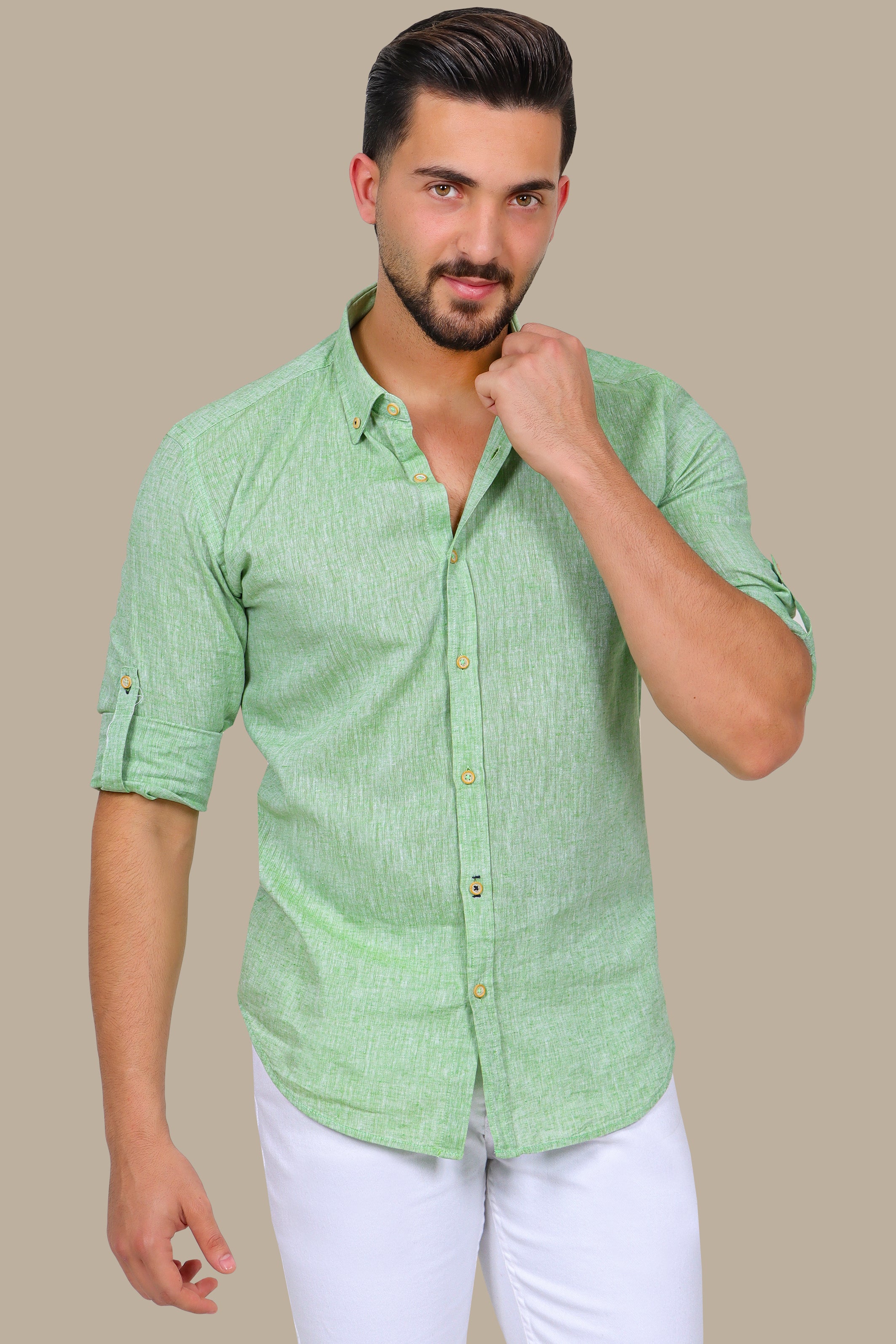 Shirt Linen Colar | Pistache