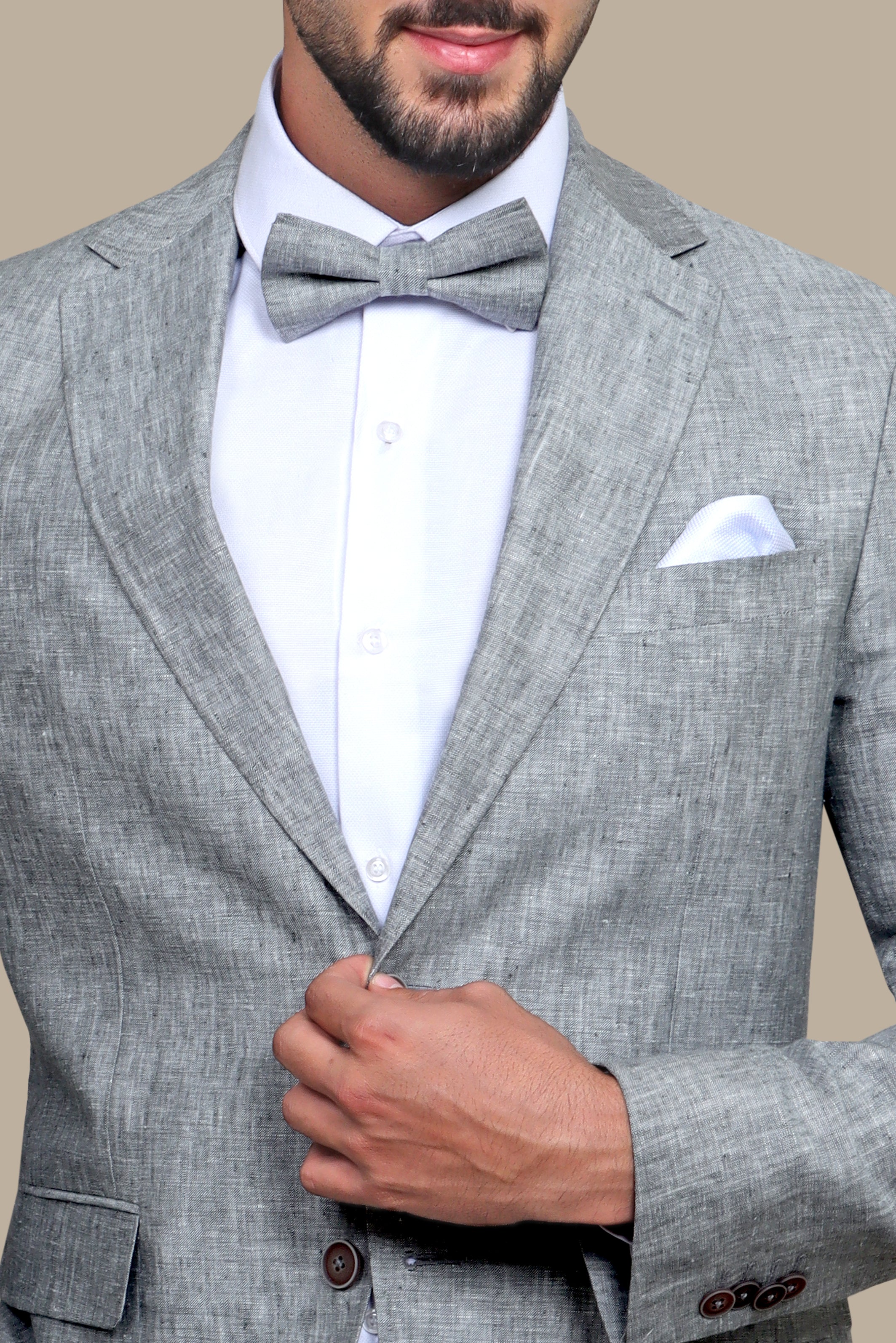 Light Gray Linen Suit