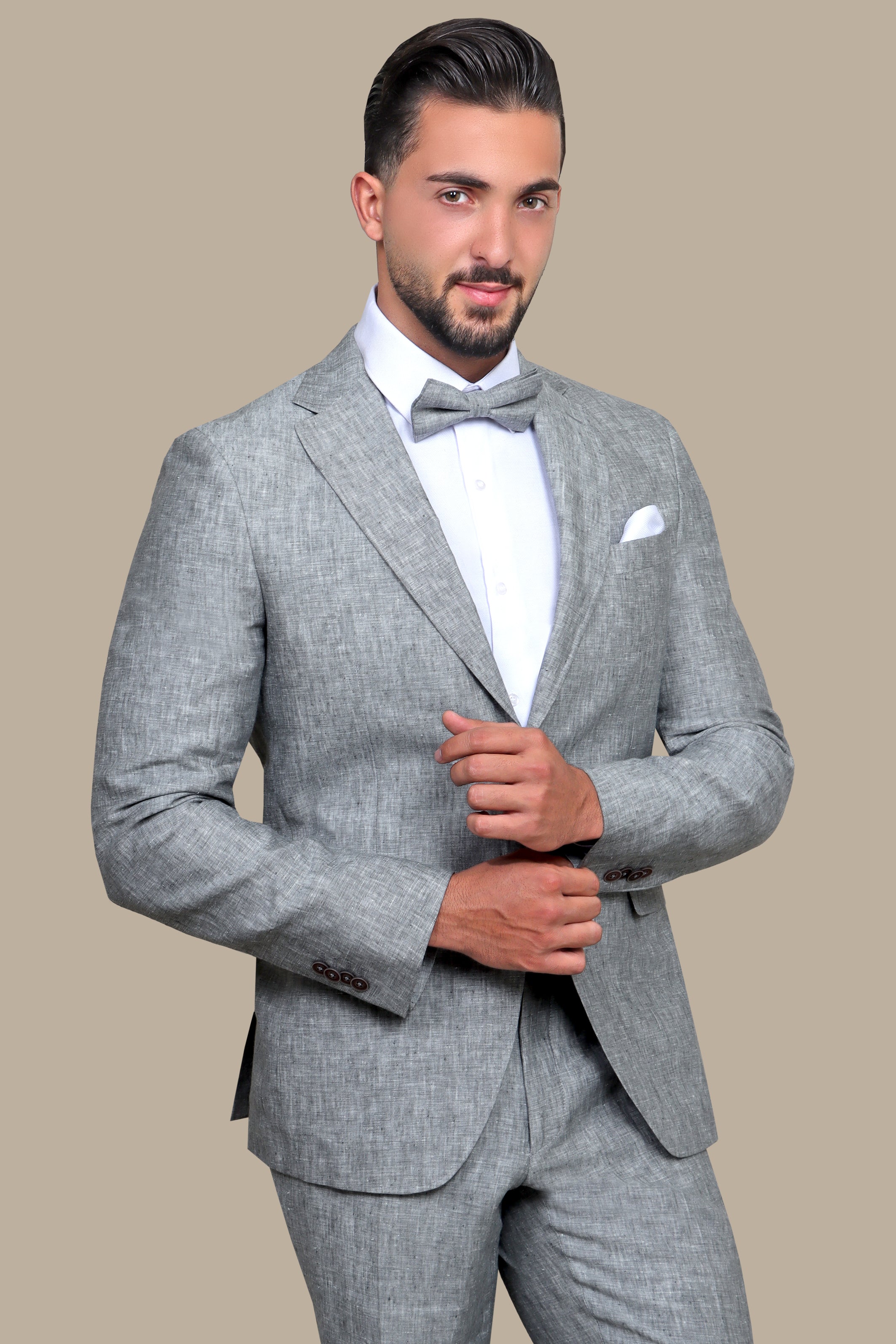 Light Gray Linen Suit