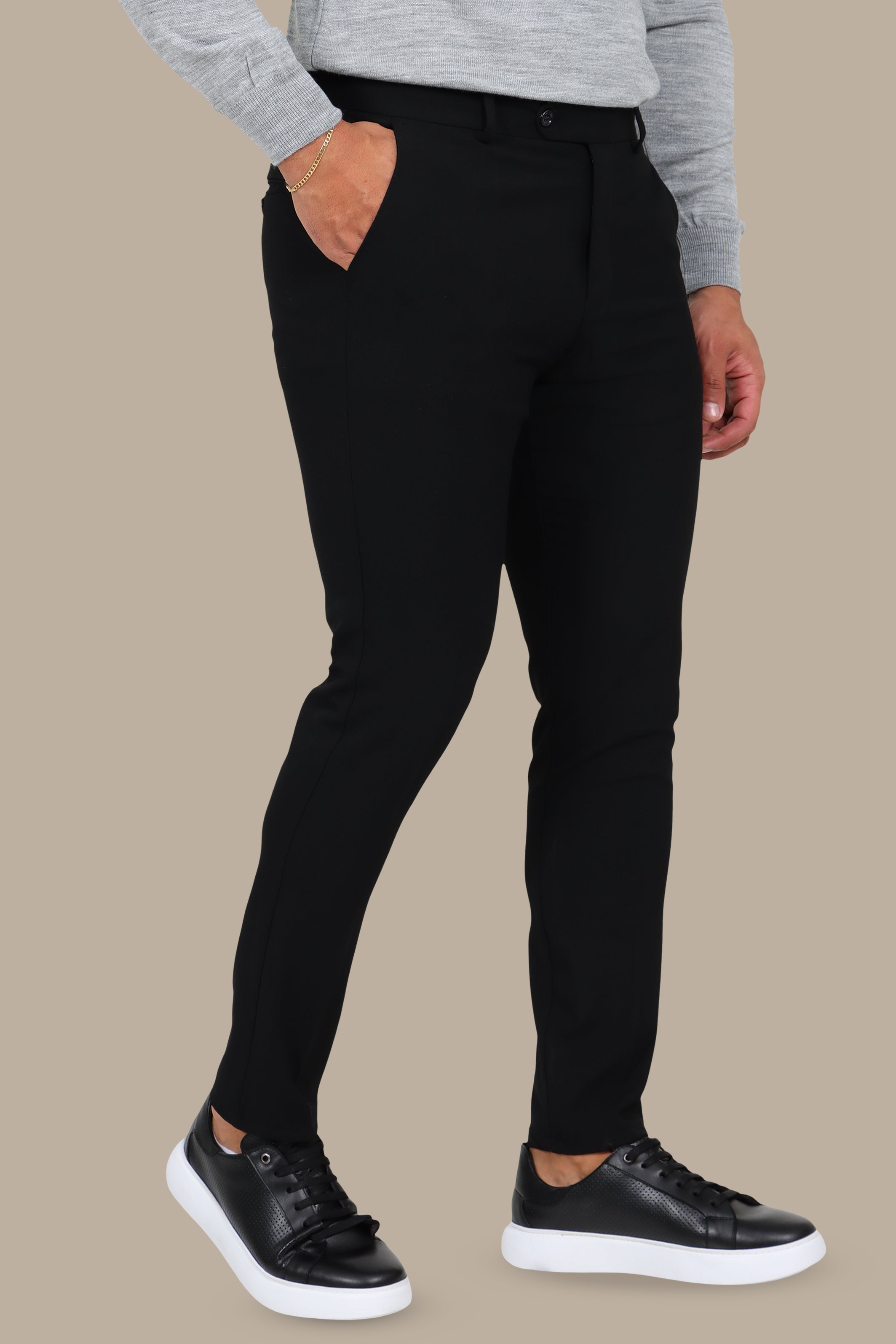 Classic Slim Fit Pants in Black