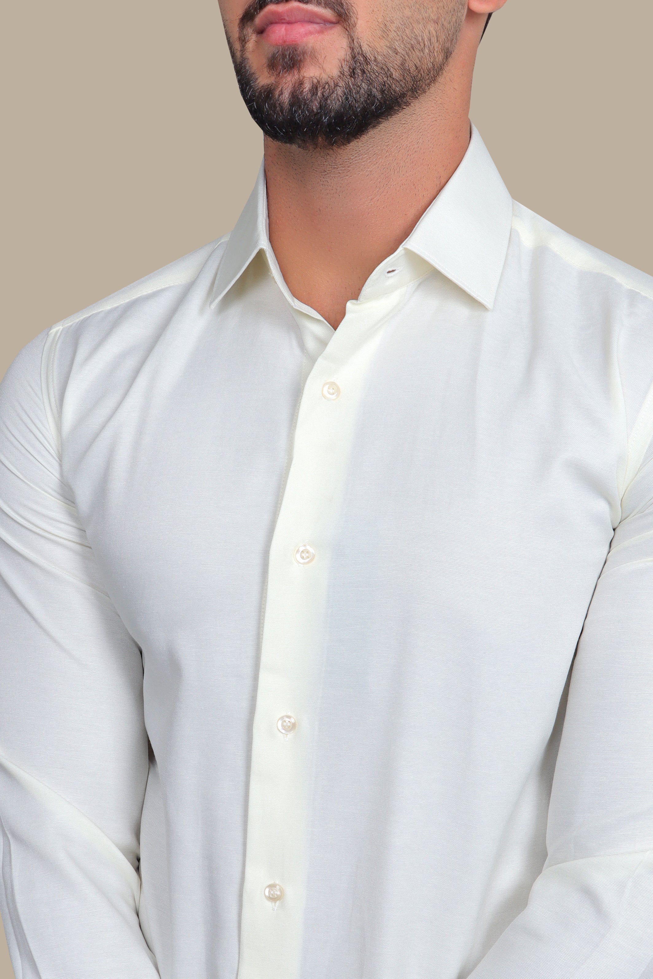 Sunshine Slim Fit: Yellow Chambray Shirt