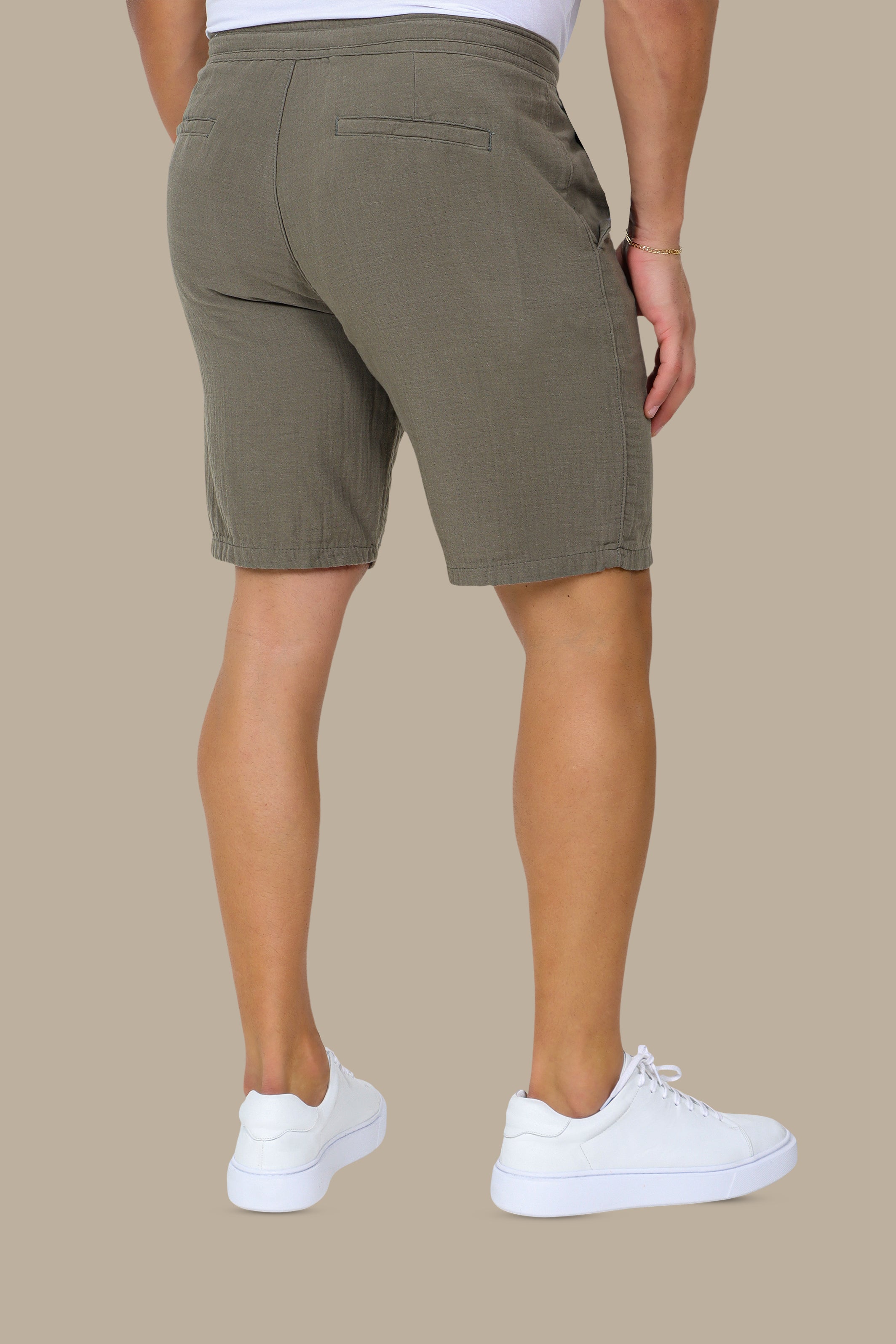 Khaki Chic: The Essential Short Linen Collection