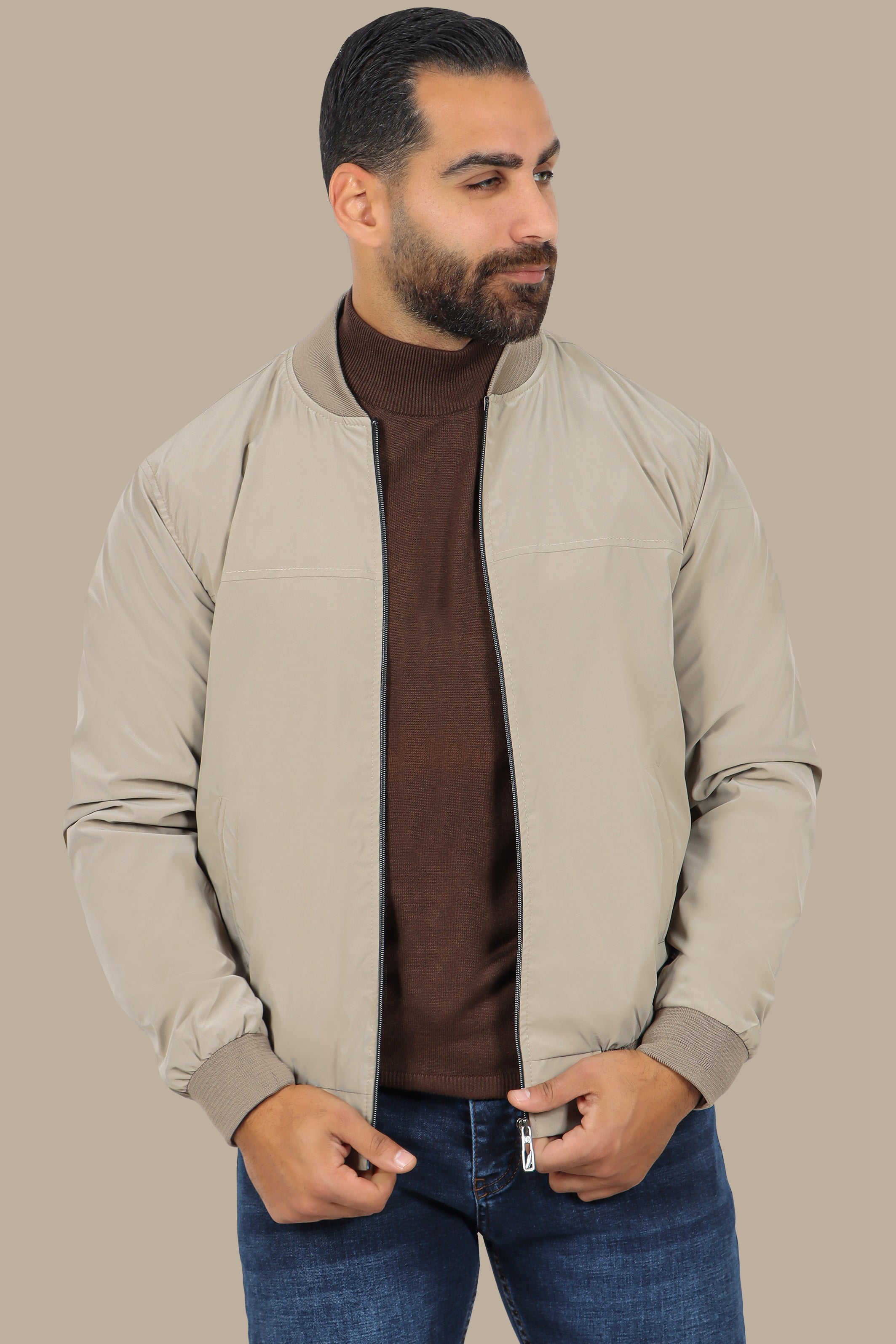 Light Brown Waterproof Blouson – Stylish & Practical