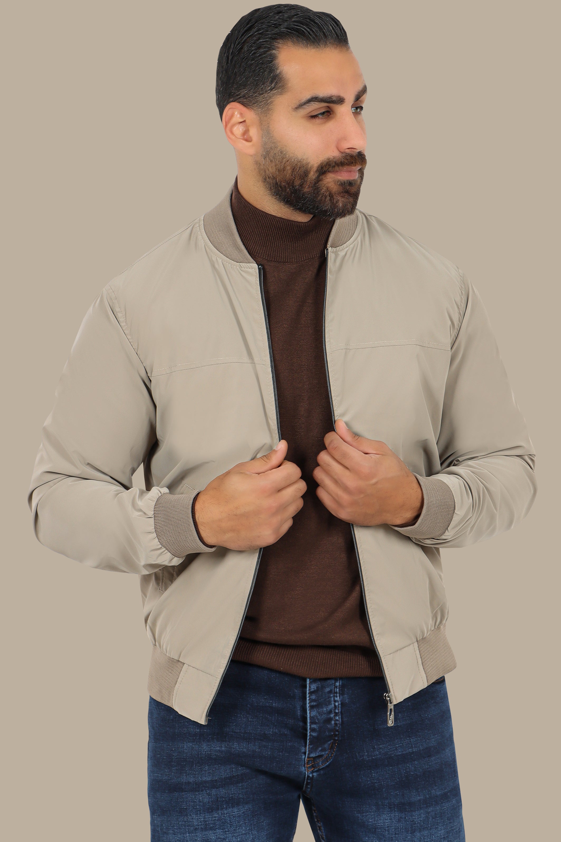 Light Brown Waterproof Blouson – Stylish & Practical