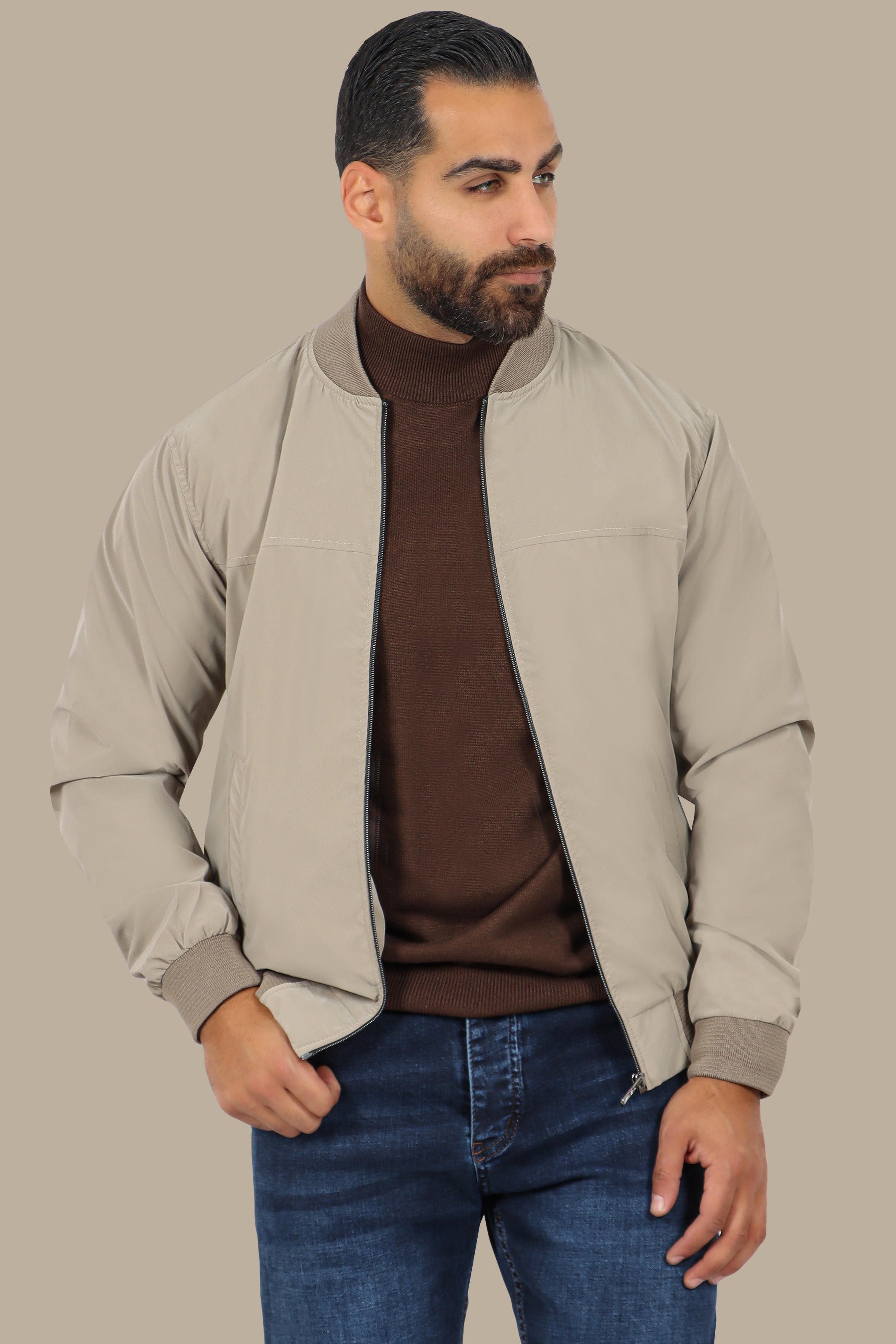 Light Brown Waterproof Blouson – Stylish & Practical
