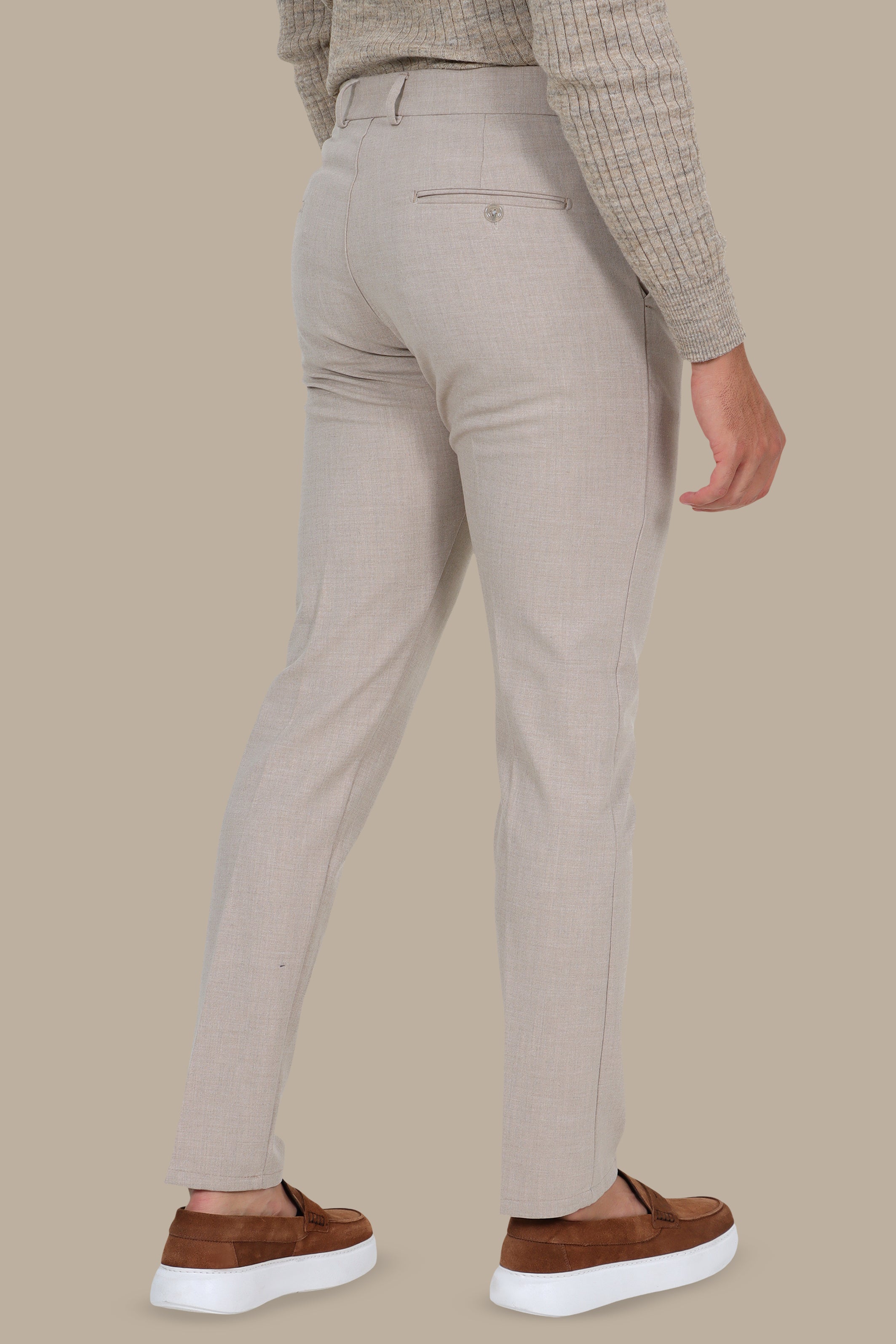 Classic Slim Fit Pant in Beige