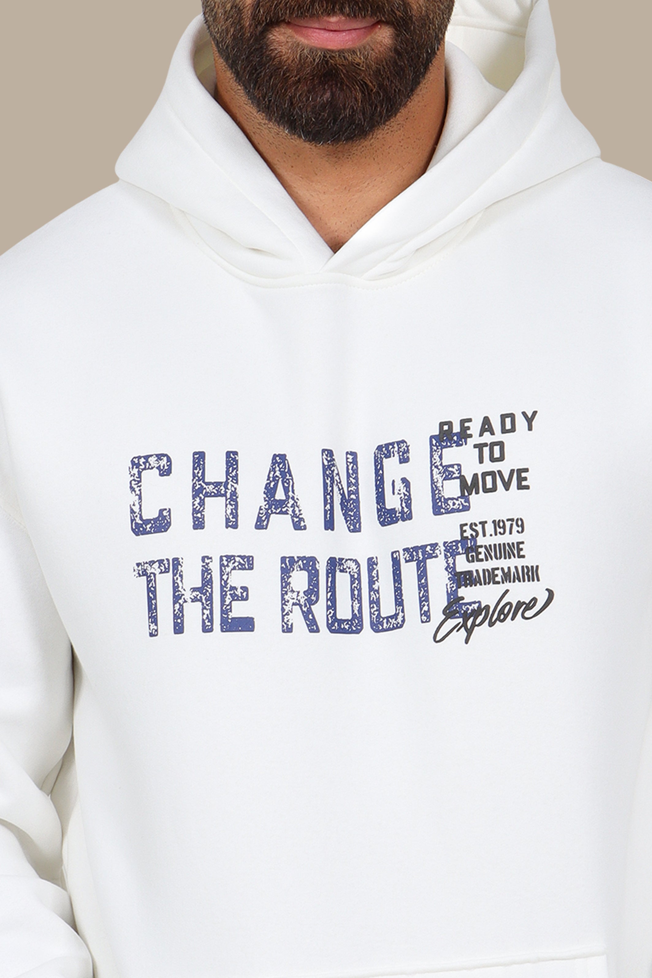 White Change the Route Hoodie