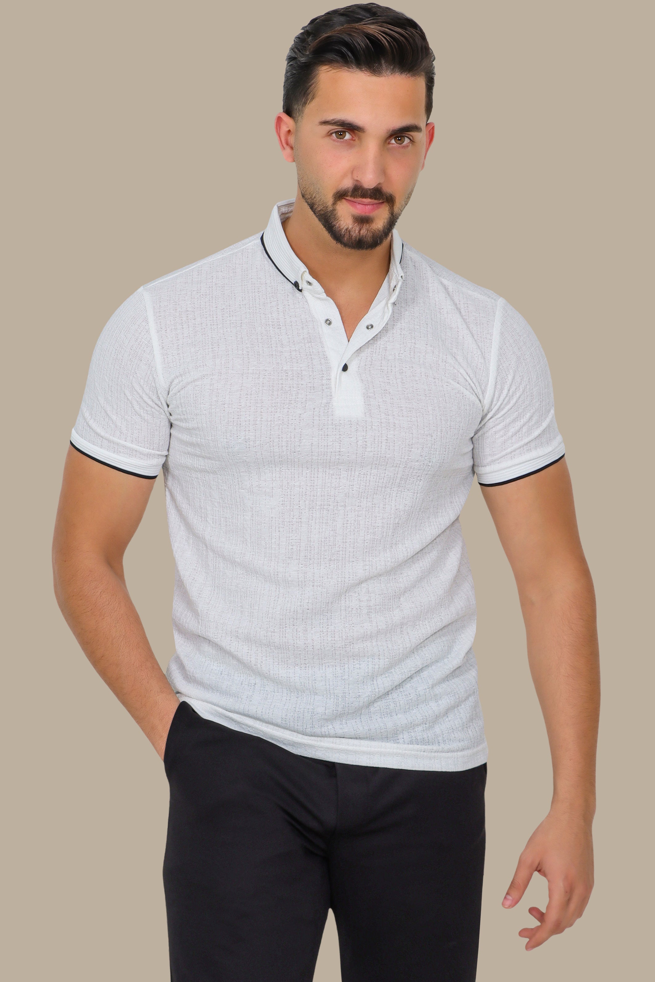 Classic White: Polo S/SL Button Down