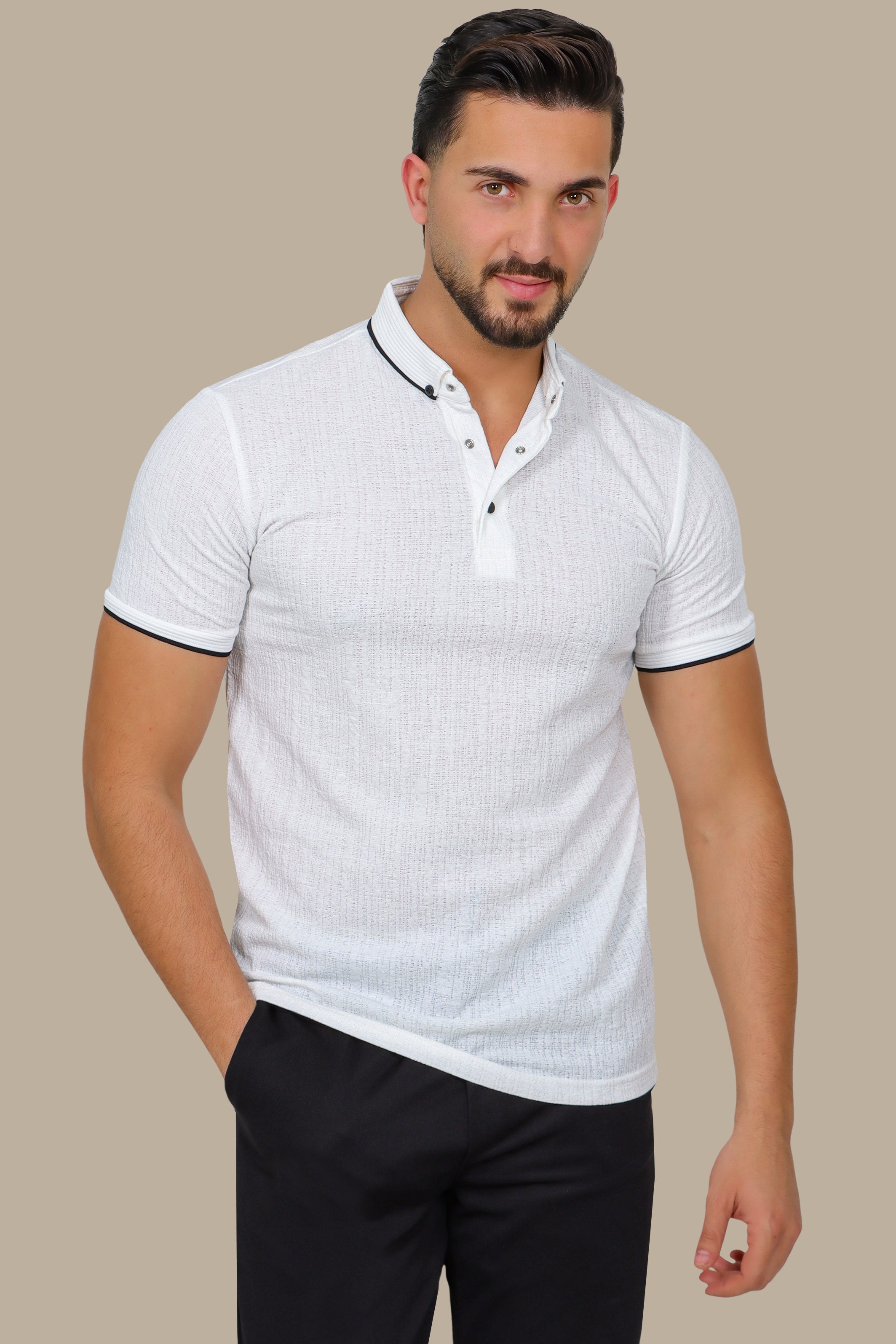 Classic White: Polo S/SL Button Down