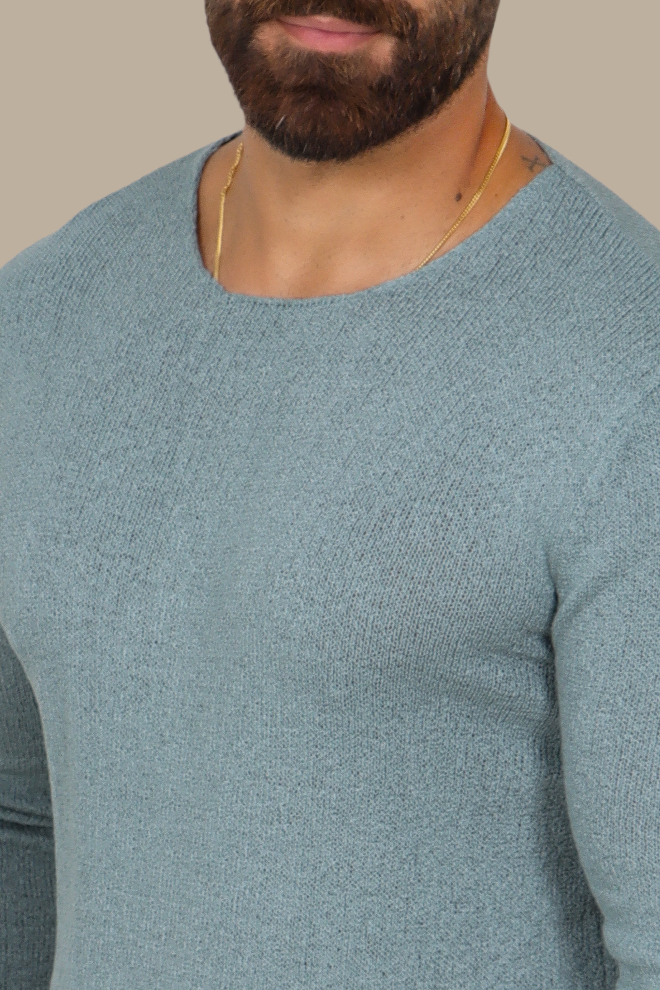 Classic Comfort: Pistache Mercerized Plain Sweater