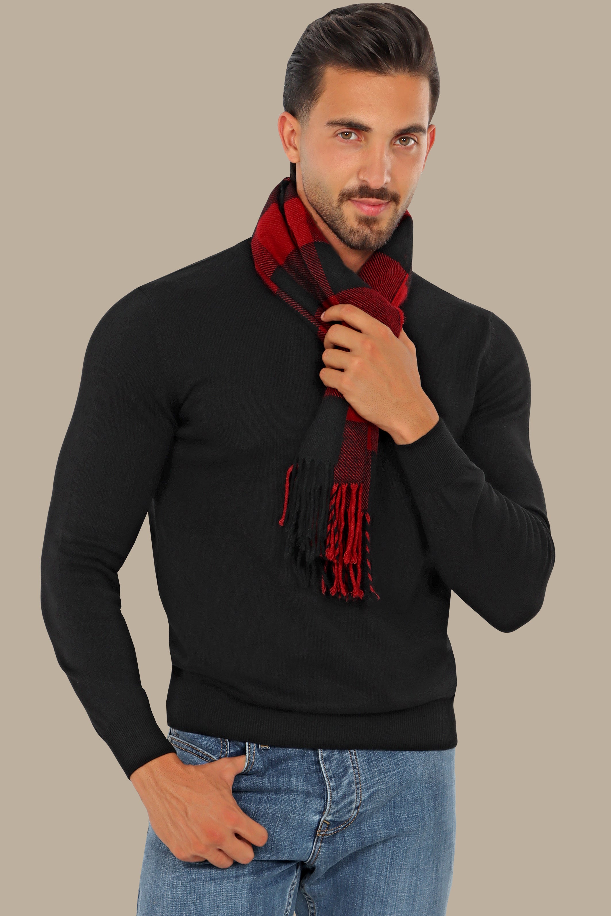 Black Classic: Round Neck Basic Sweater