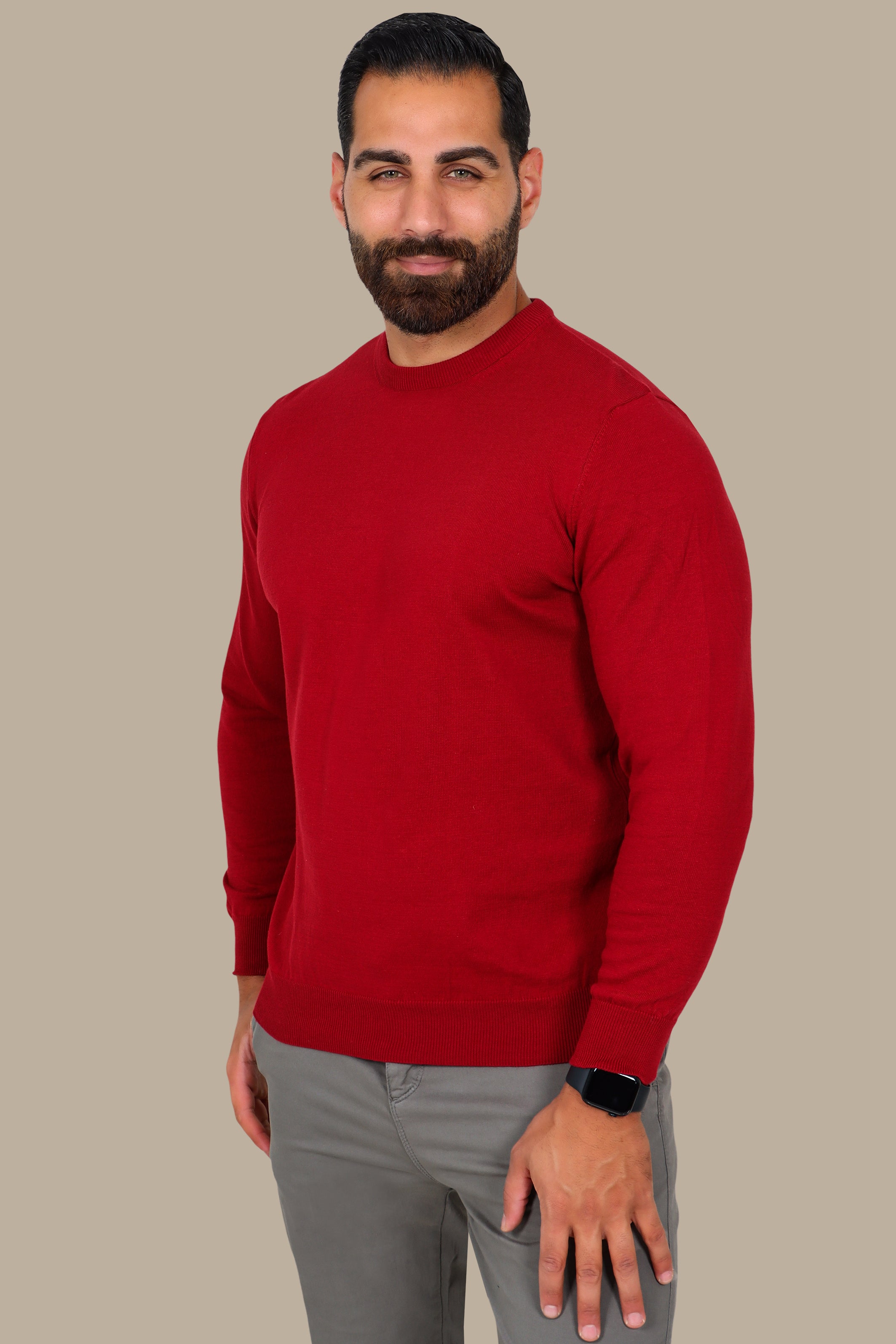 Red Round Neck Sweater