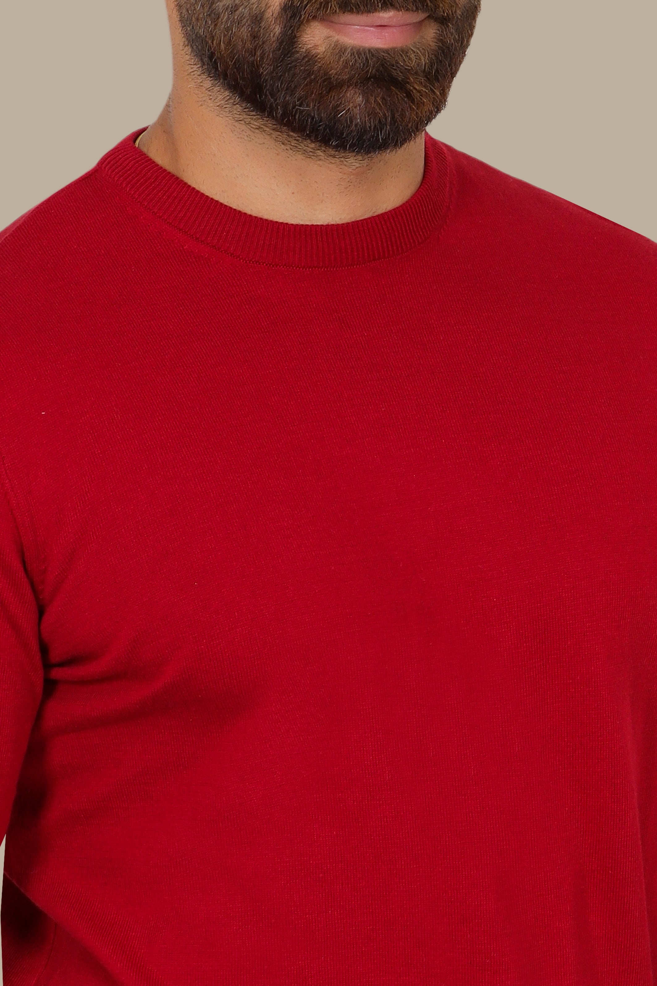 Red Round Neck Sweater