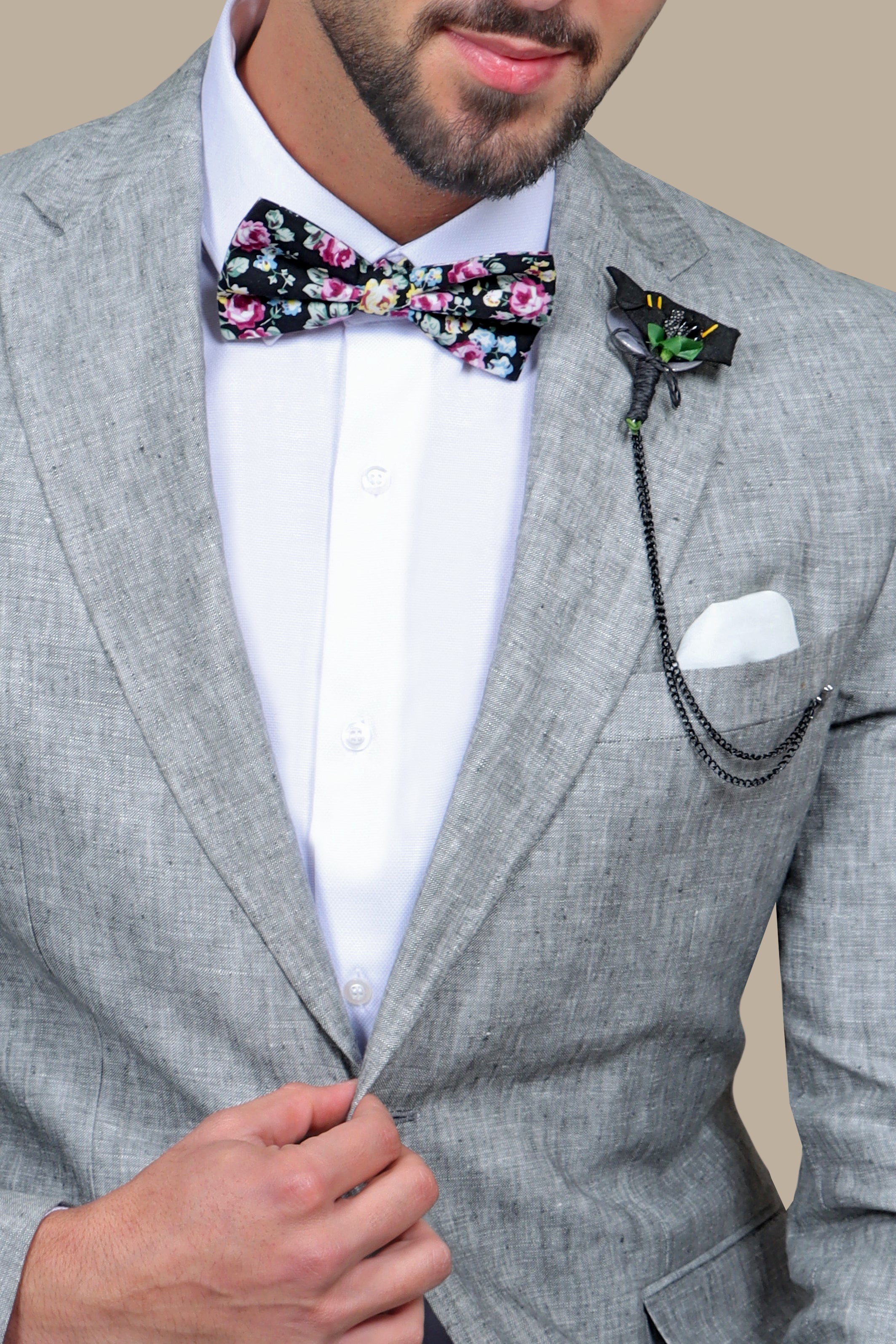 Light Gray Linen Suit
