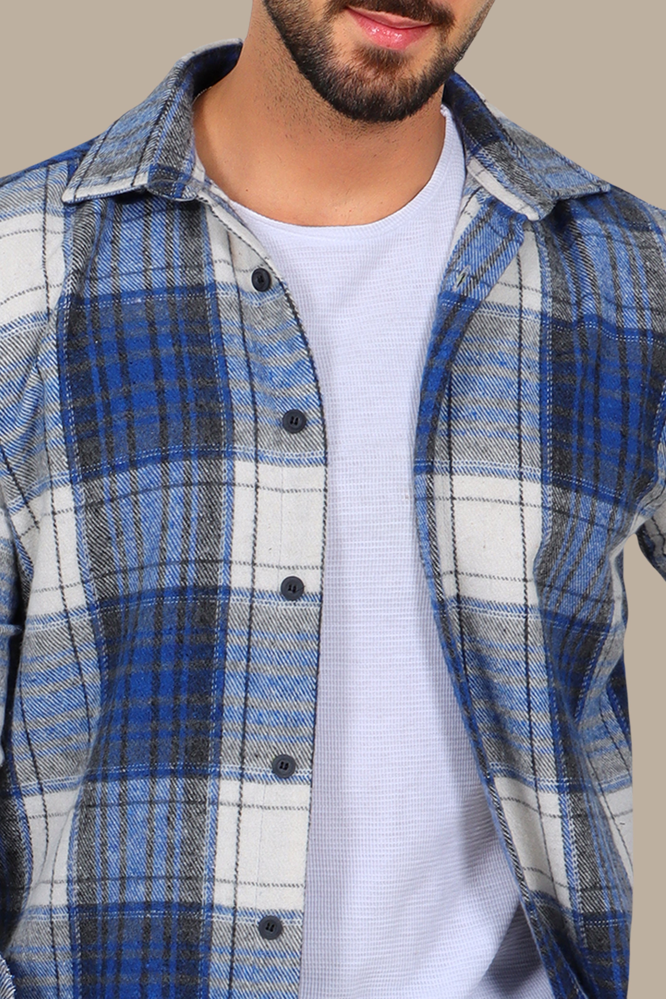 Basic Overshirt Blue