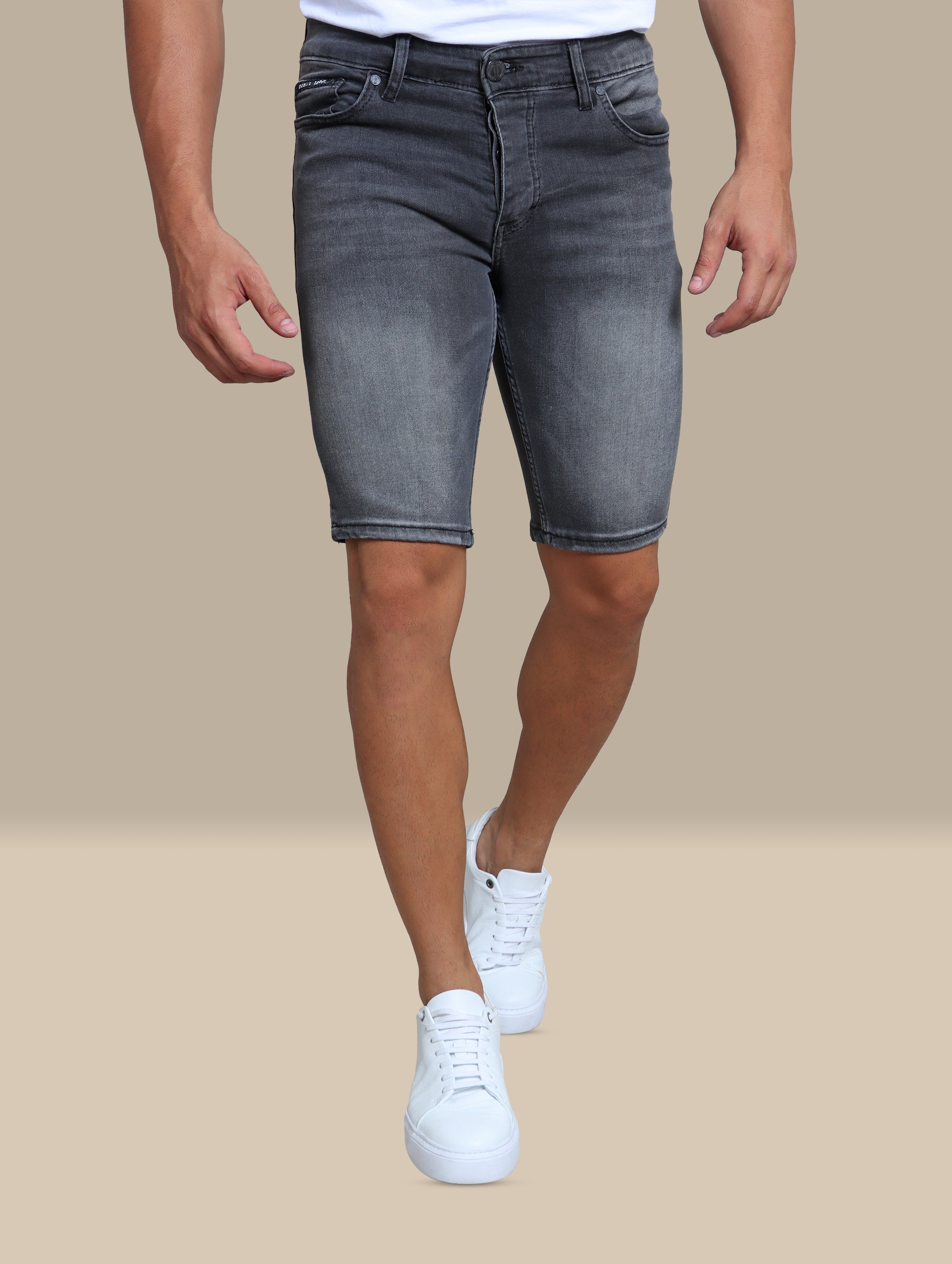 Short Denim Plain | Gray