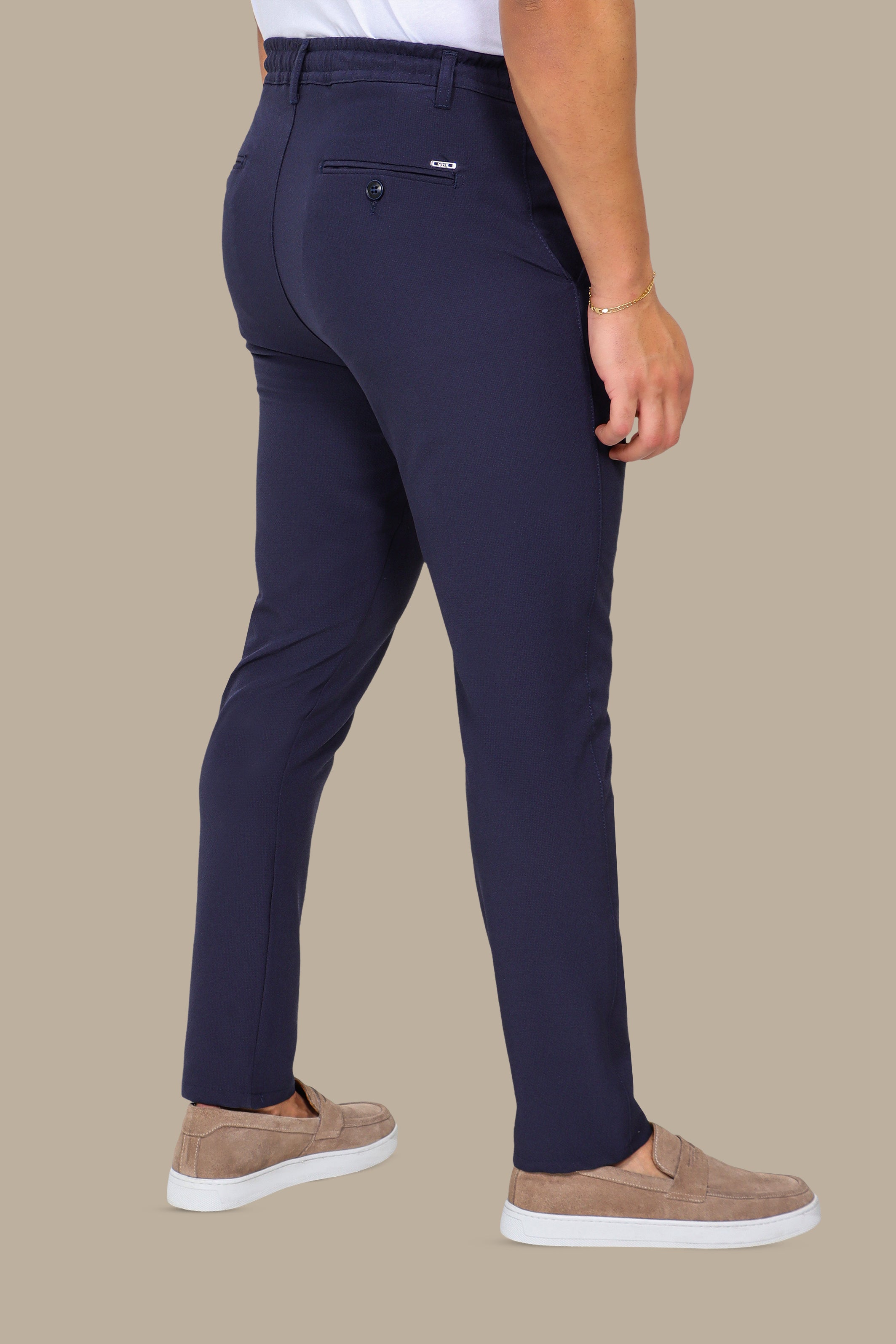 Gofre Cidem Slim Fit Navy Trousers