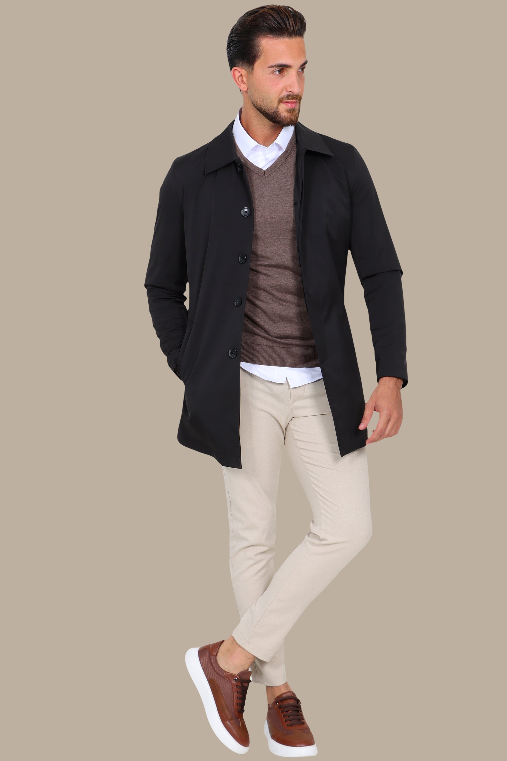 Black Long Parka Jacket