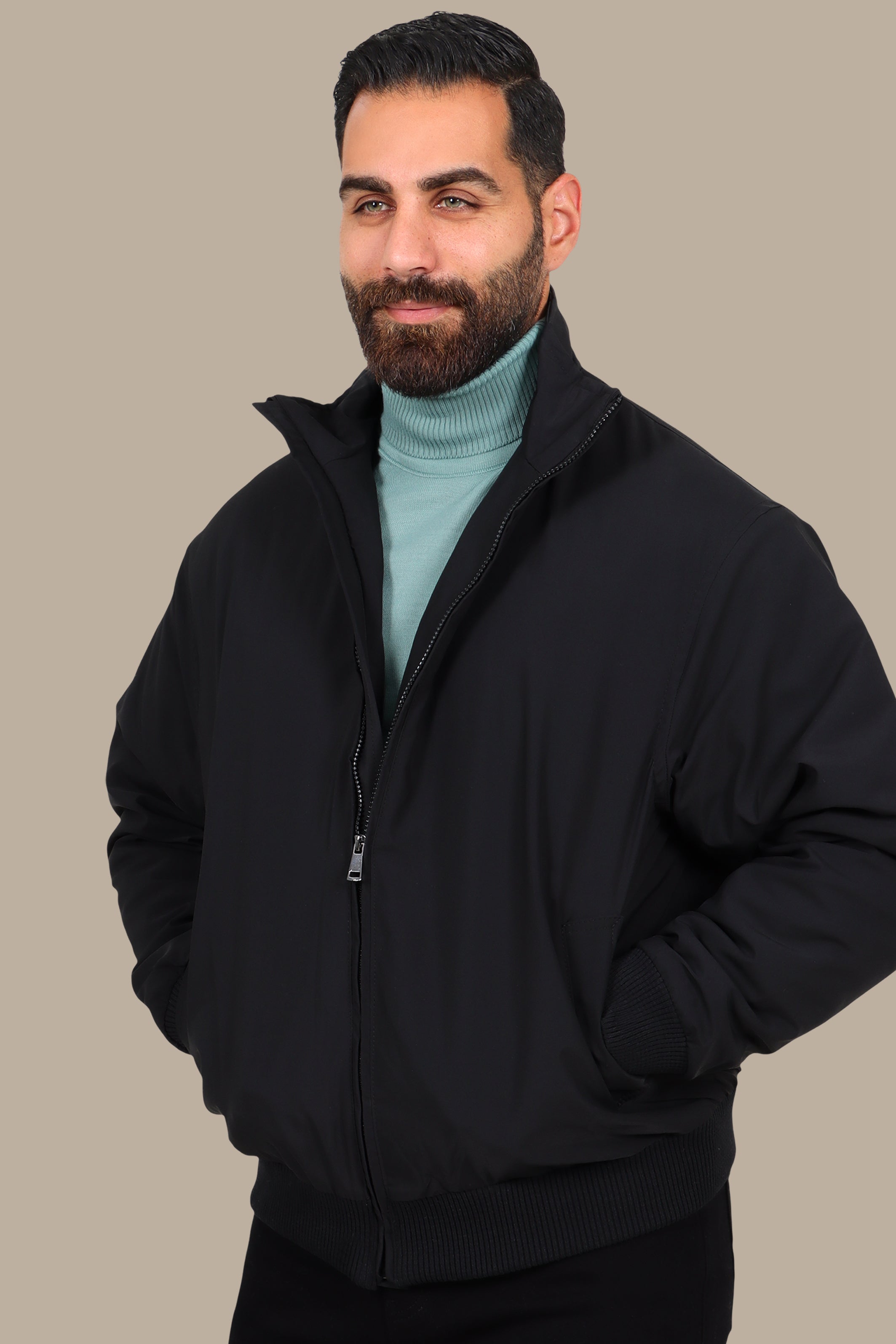 Oversized Short-Cut Jacket Black