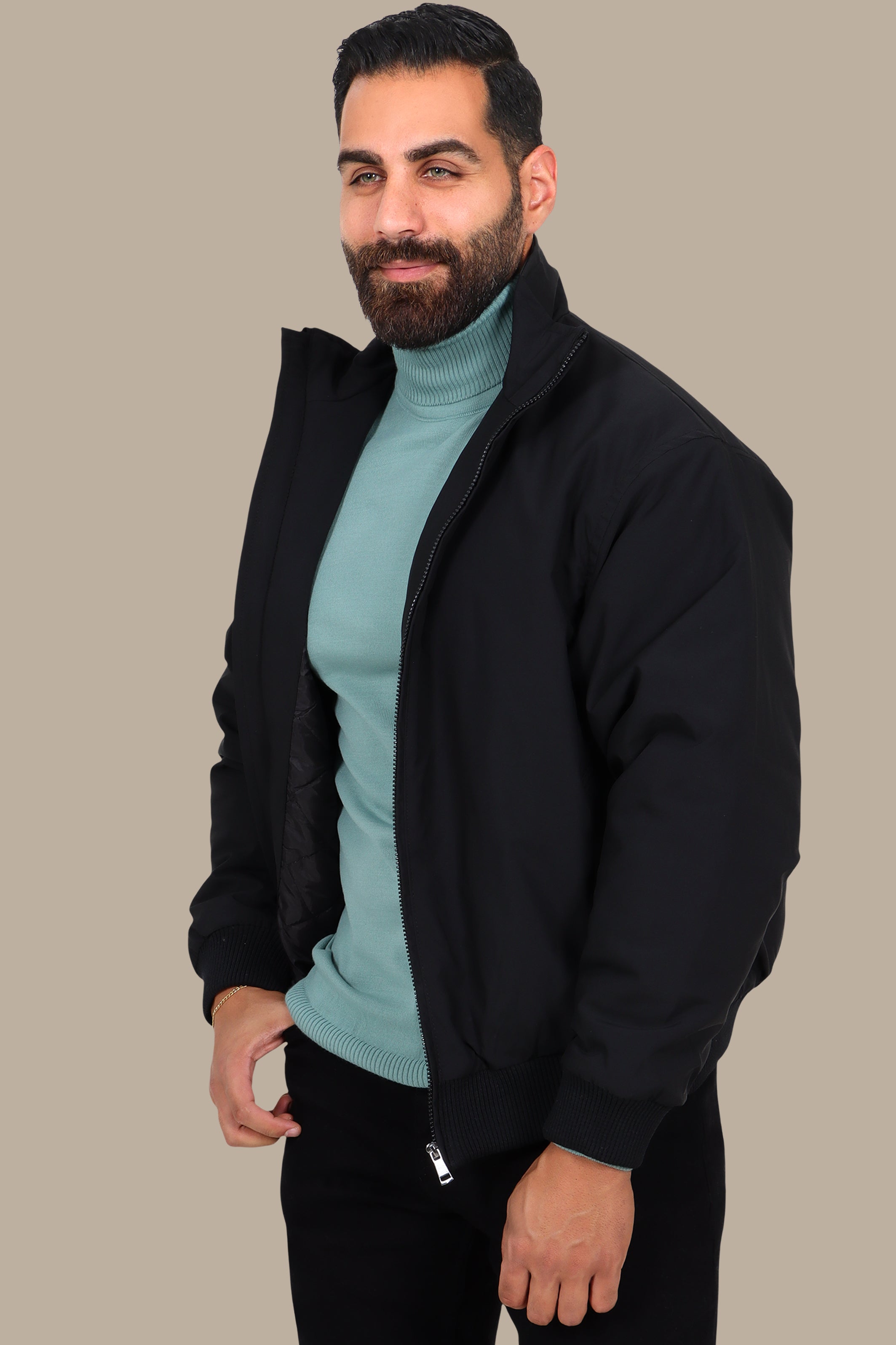 Oversized Short-Cut Jacket Black