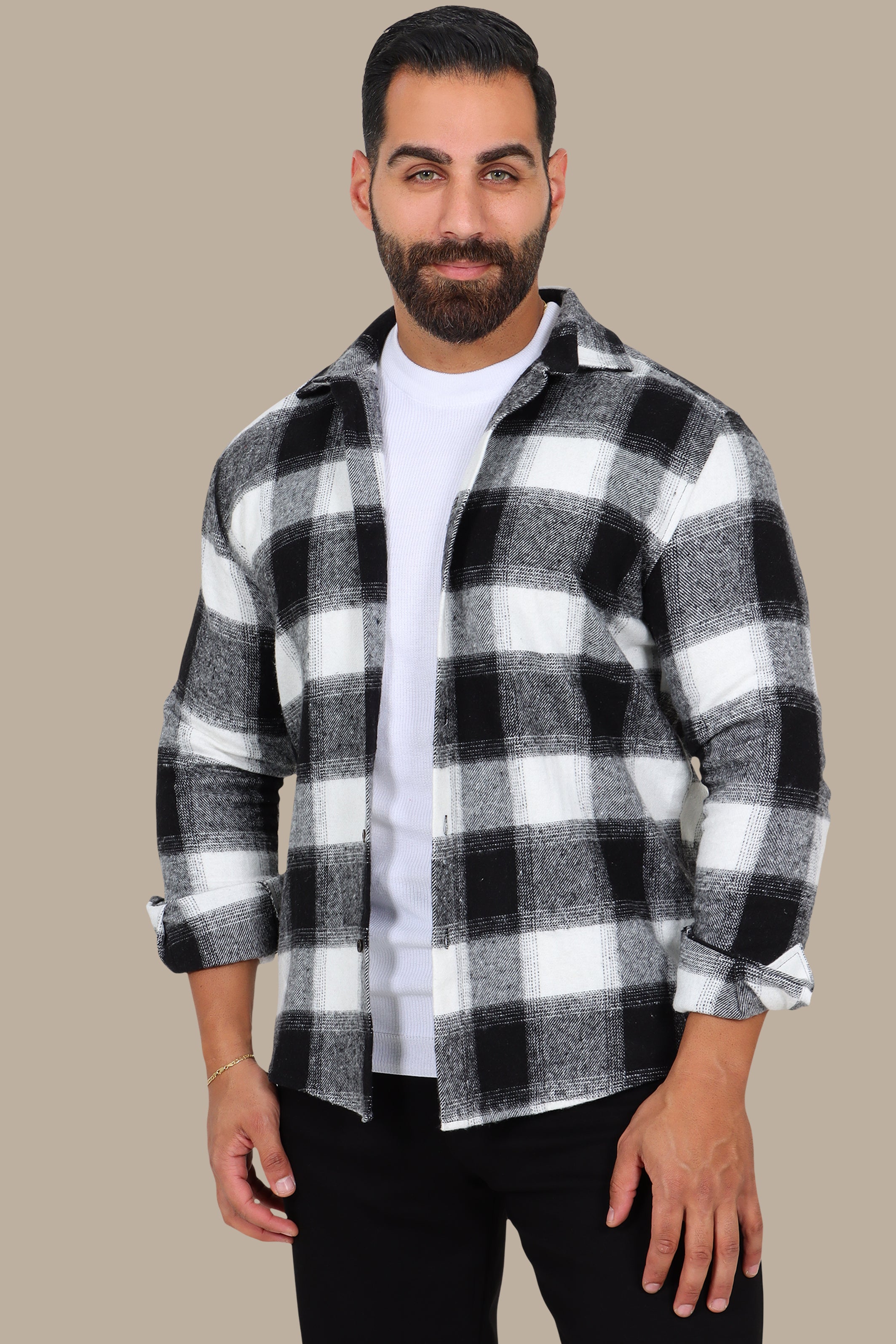 Classic Comfort: Black Basic Overshirt