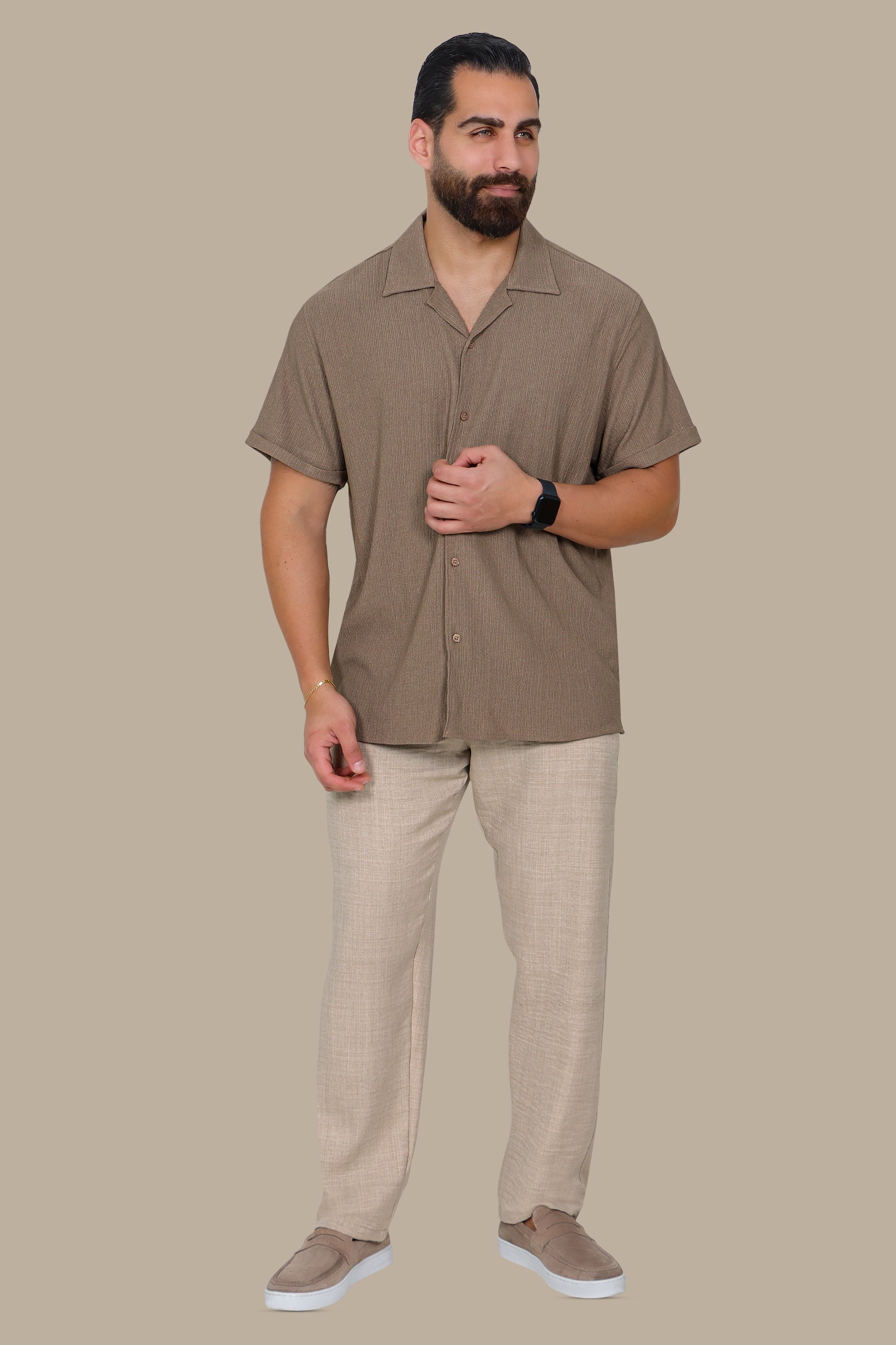 Light Brown Kendall Short-Sleeve Shirt – Regular Fit