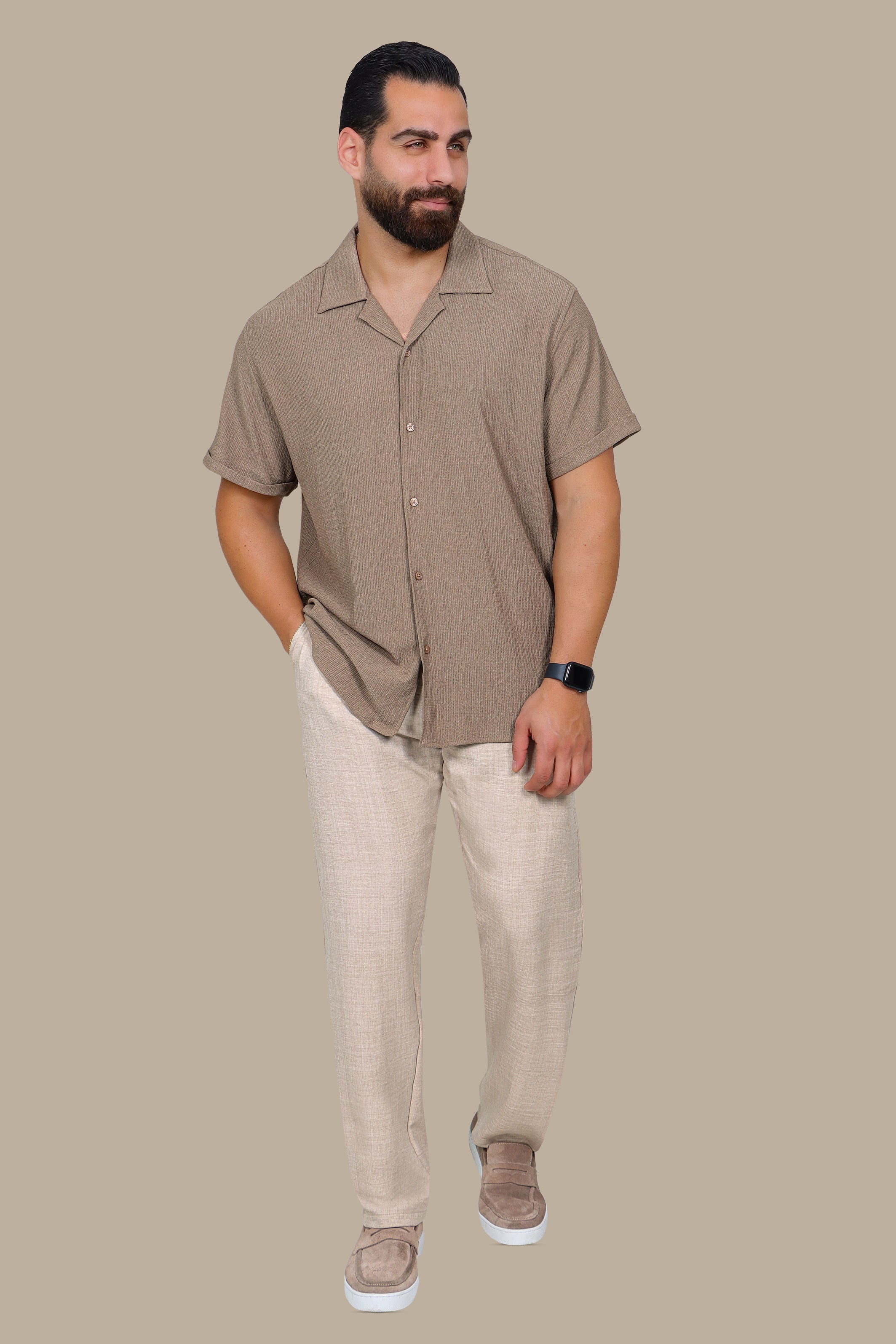 Light Brown Kendall Short-Sleeve Shirt – Regular Fit