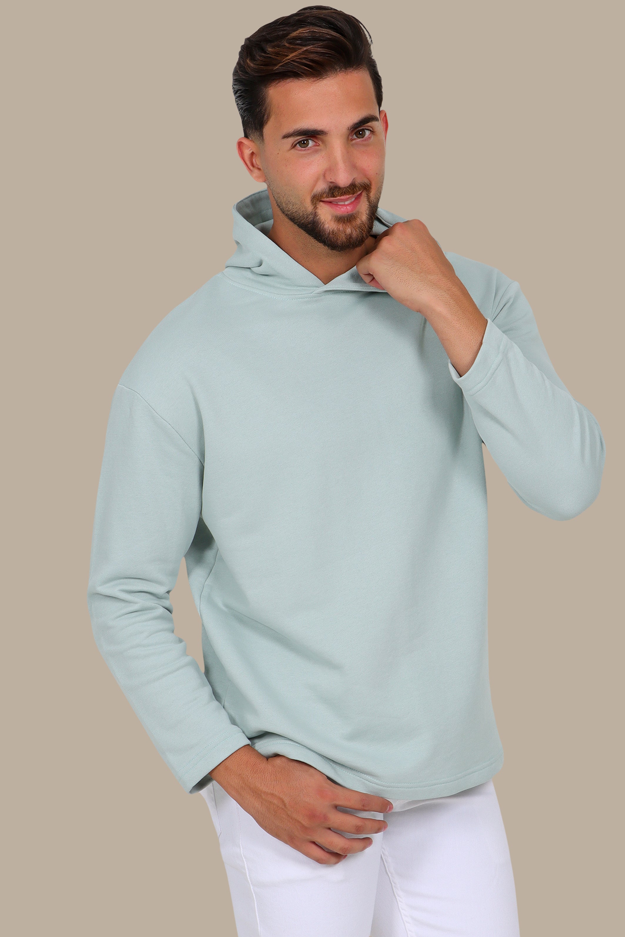 Sweatshirt Hoody Plain Basic | Aqua