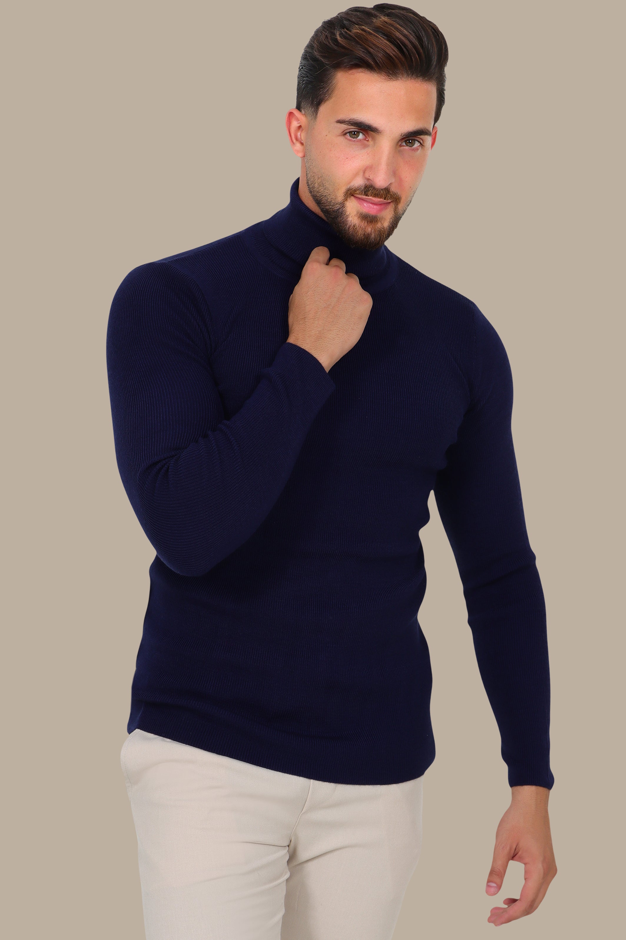 Sweater Turtleneck Basic Navy