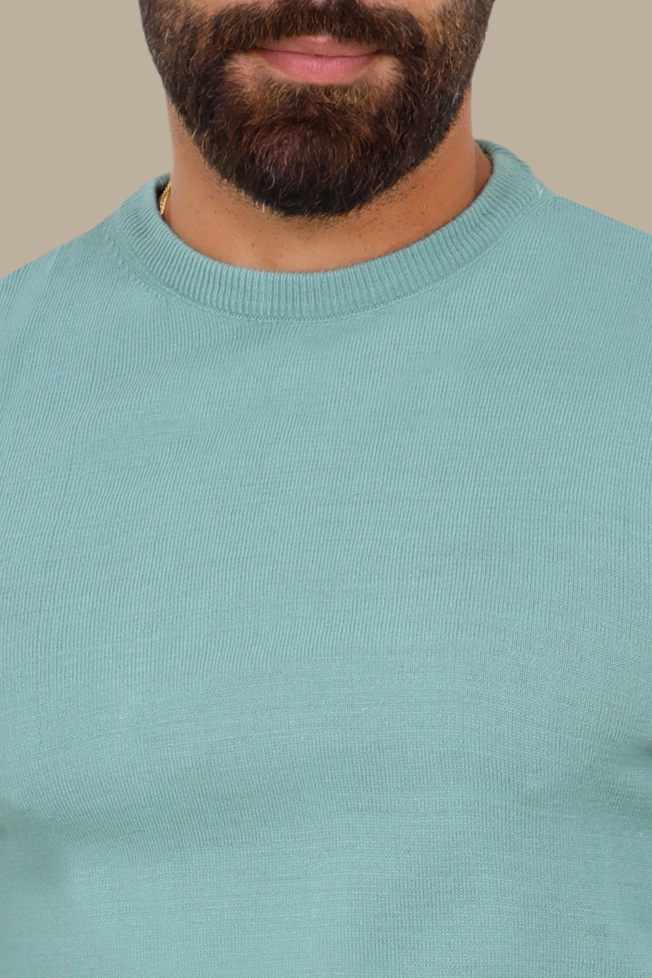 Basic Round Neck Sweater – Mint