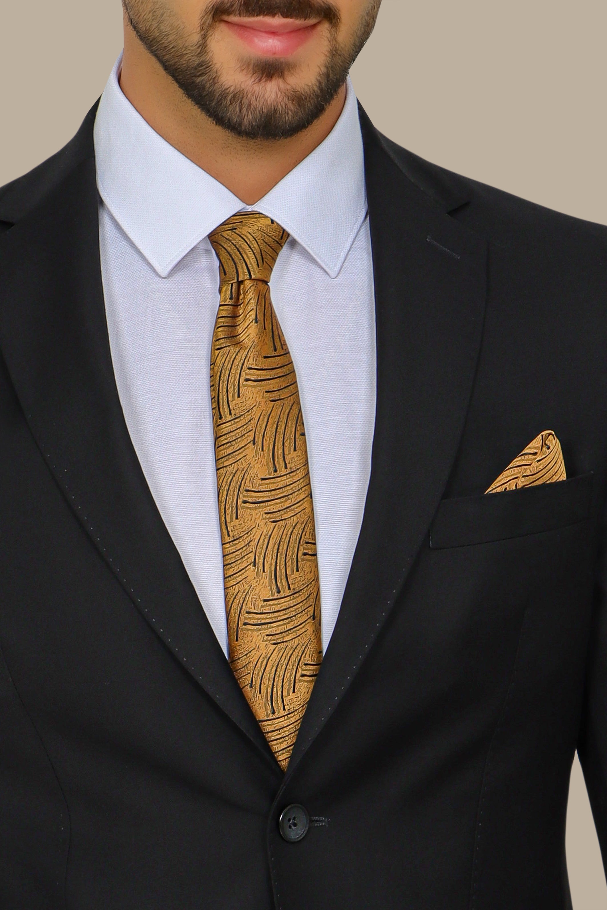 Classic Elegance: The Black Plain Notch Suit