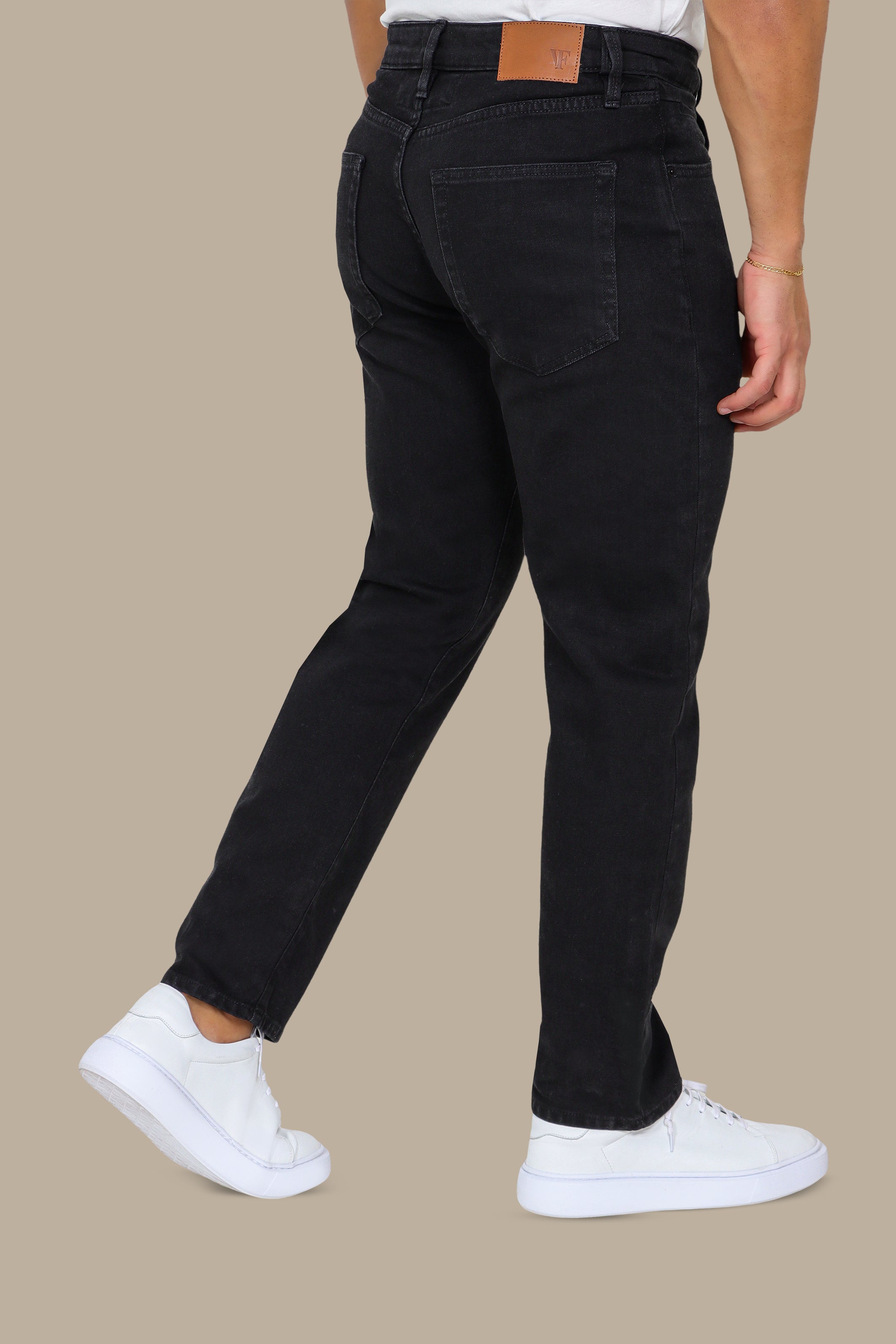 Black Denim Regular Fit Jeans