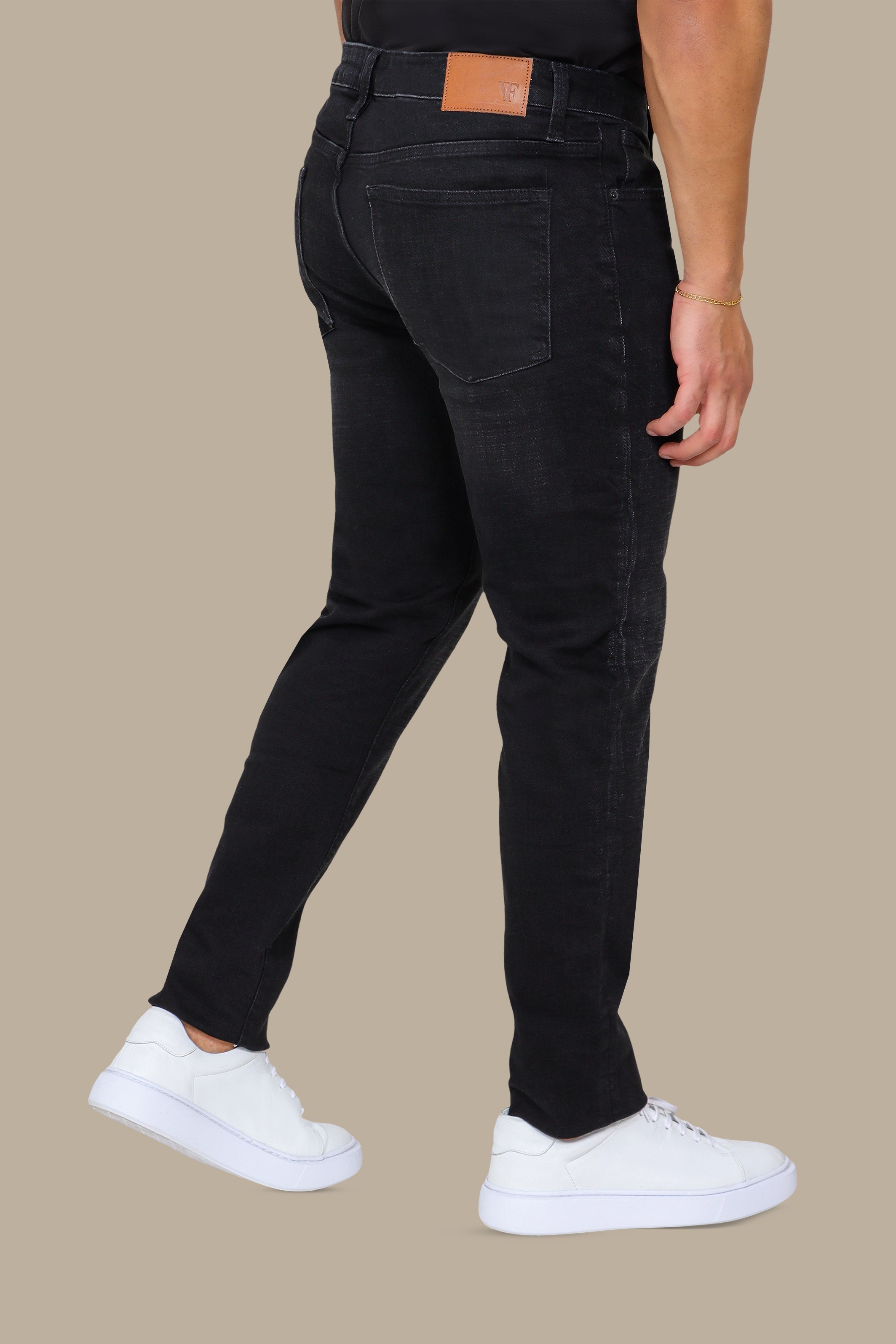 Black Tie-Dye Slim Fit Jeans