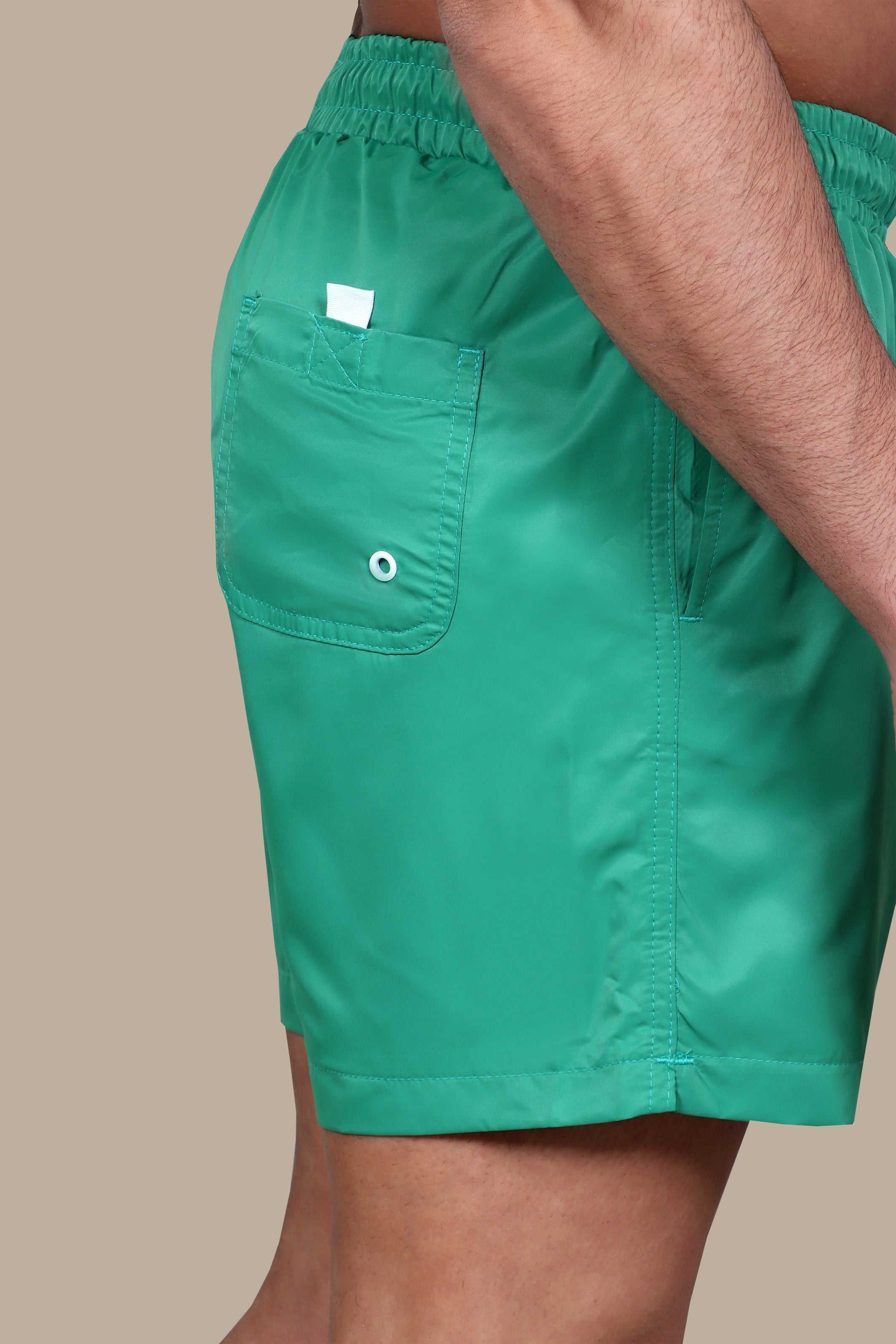 Emerald Oasis: Basic Green Swimwear
