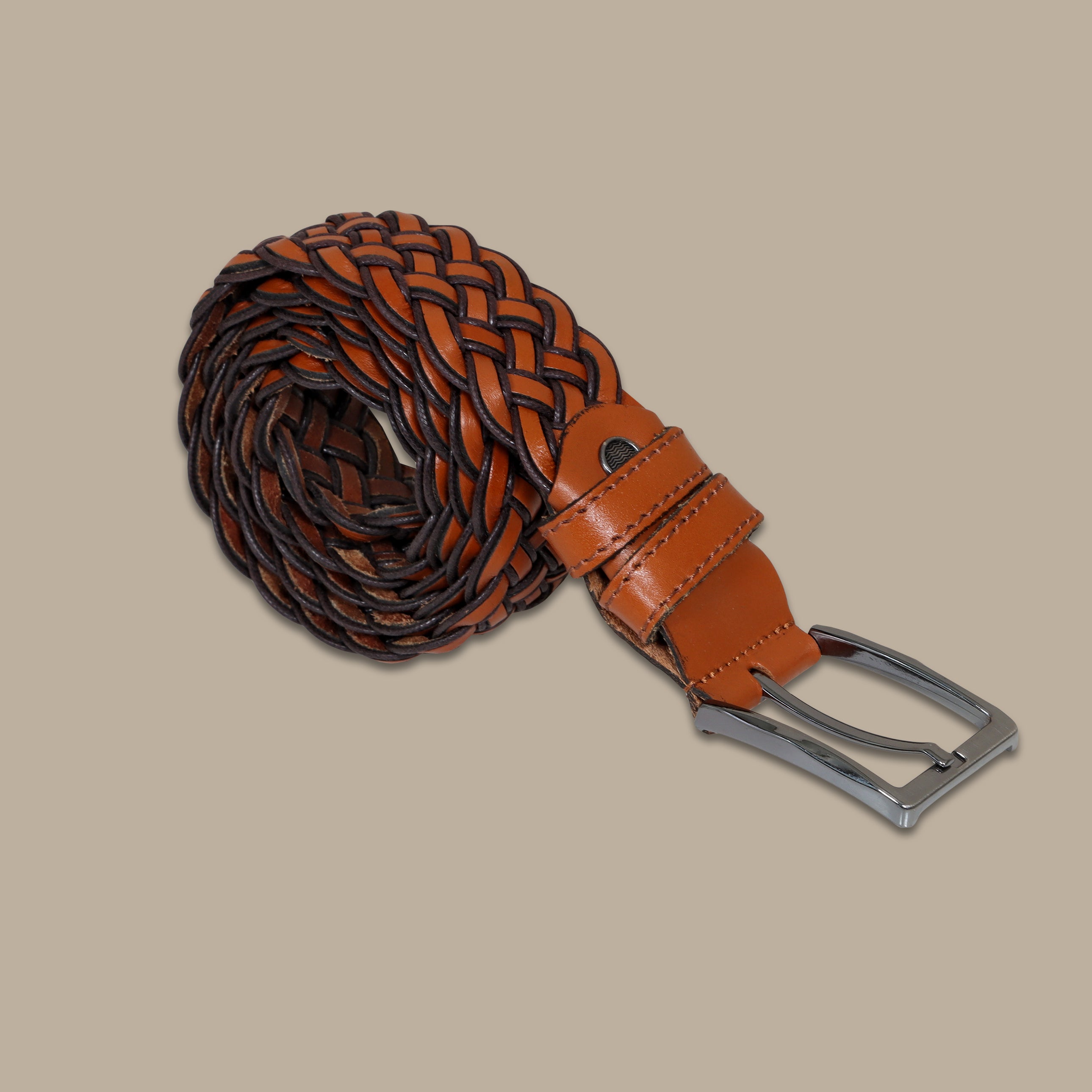 Frozen Whiskey: Havan Brown Braided Belt