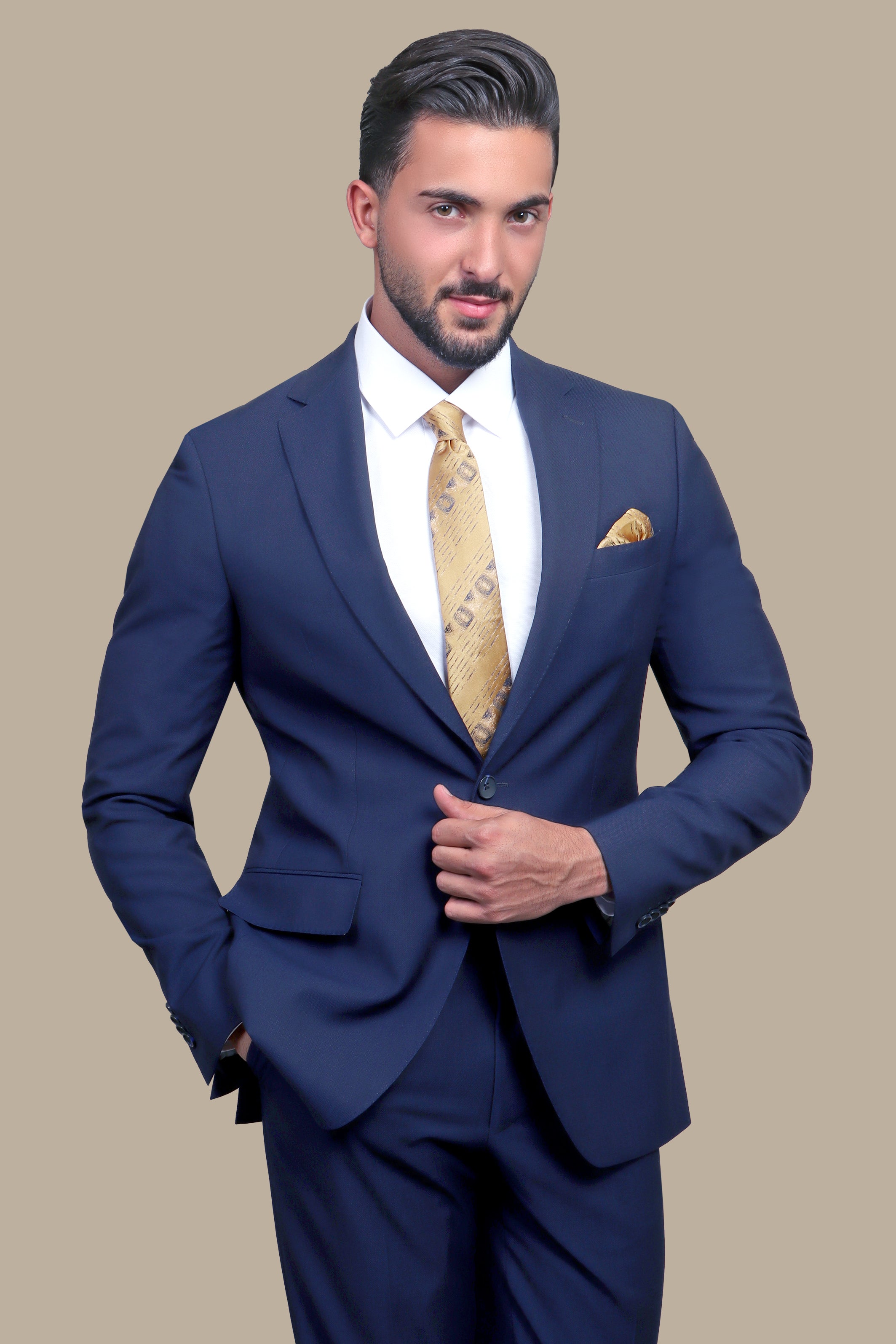 Navy Sophistication: Notch Basic Drop 8 Suit