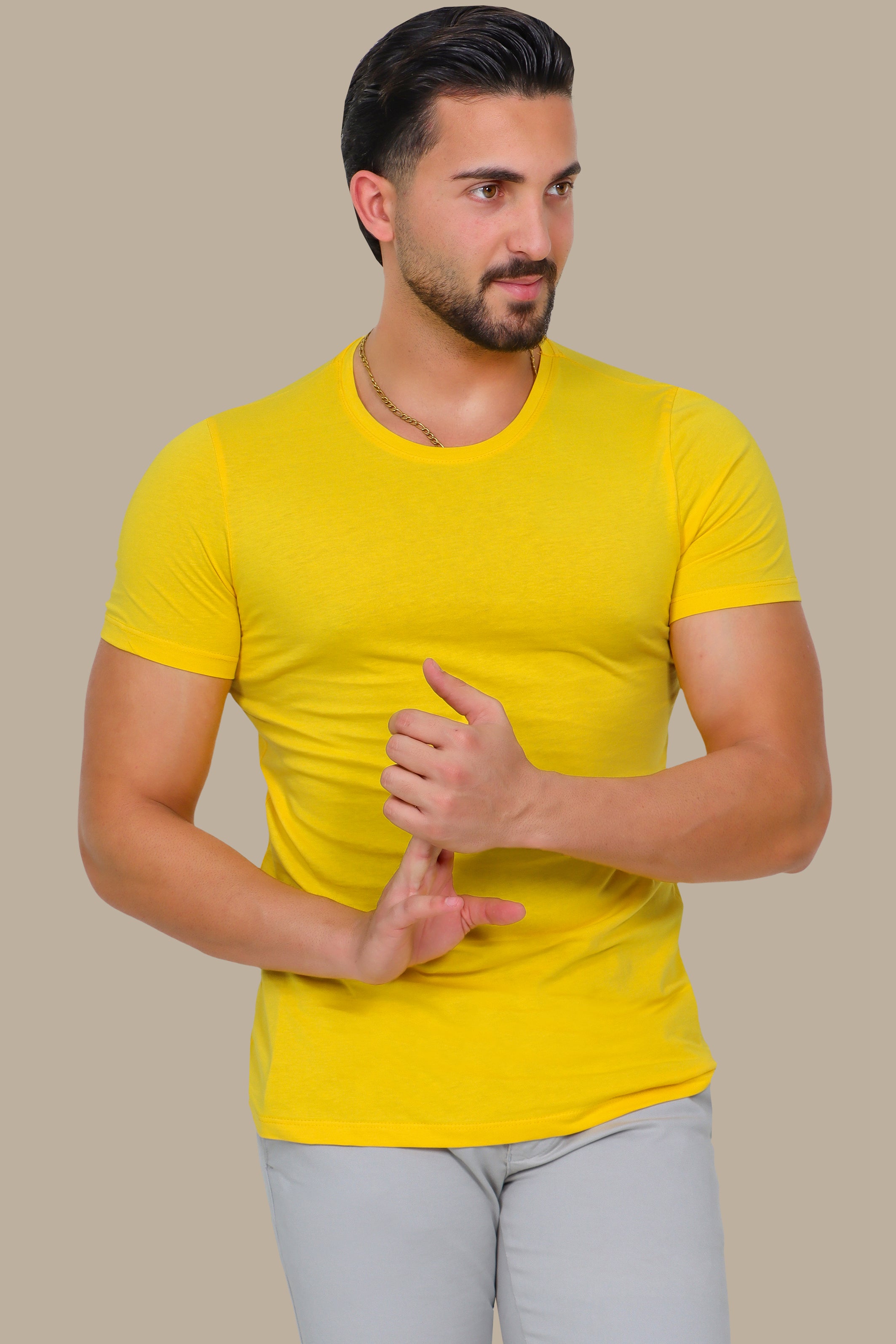 Sunbeam Charm: Yellow Basic T-Shirt