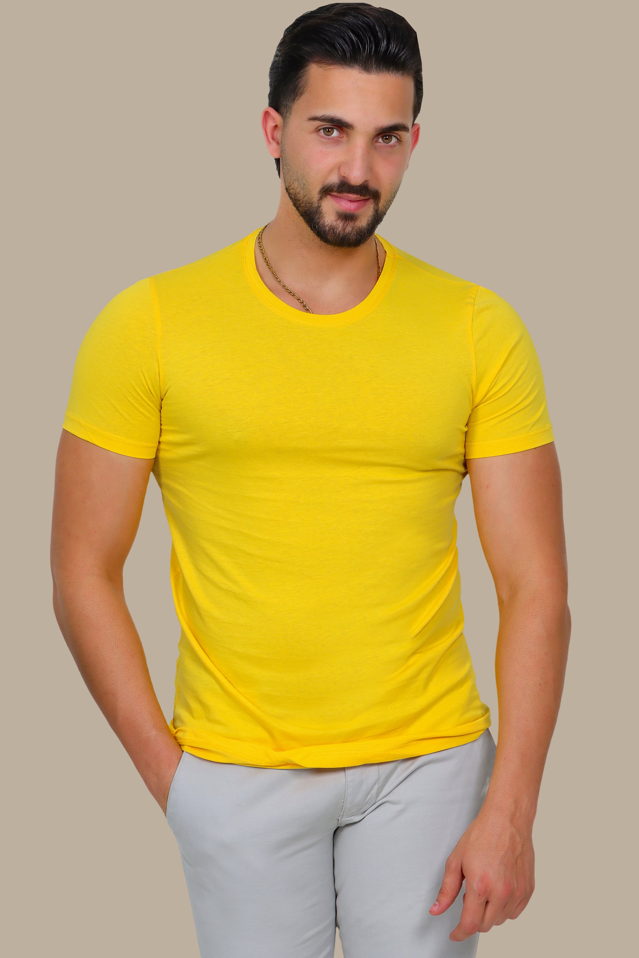 Sunbeam Charm: Yellow Basic T-Shirt