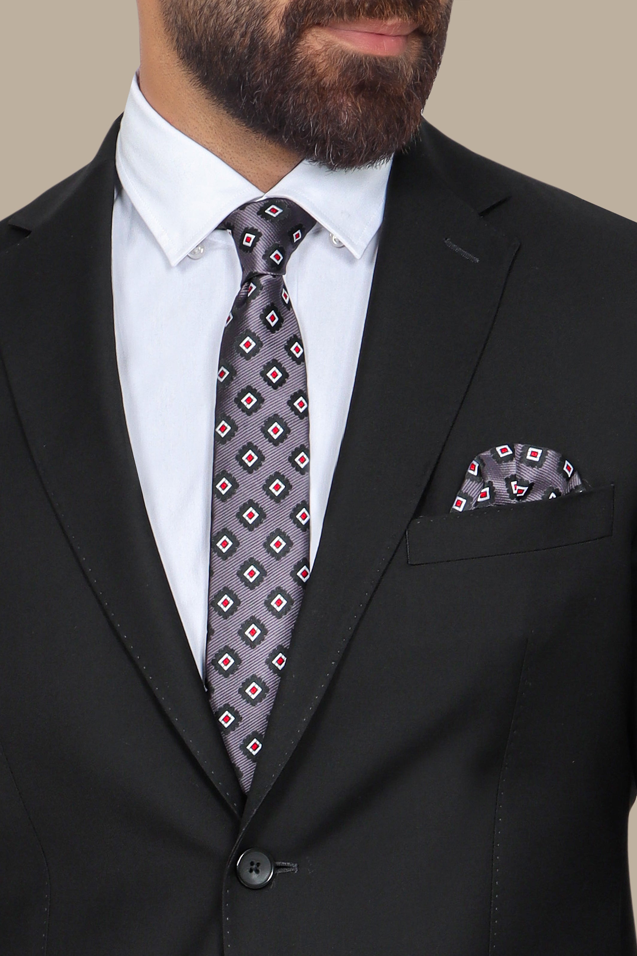 Classic Elegance: The Black Plain Notch Suit